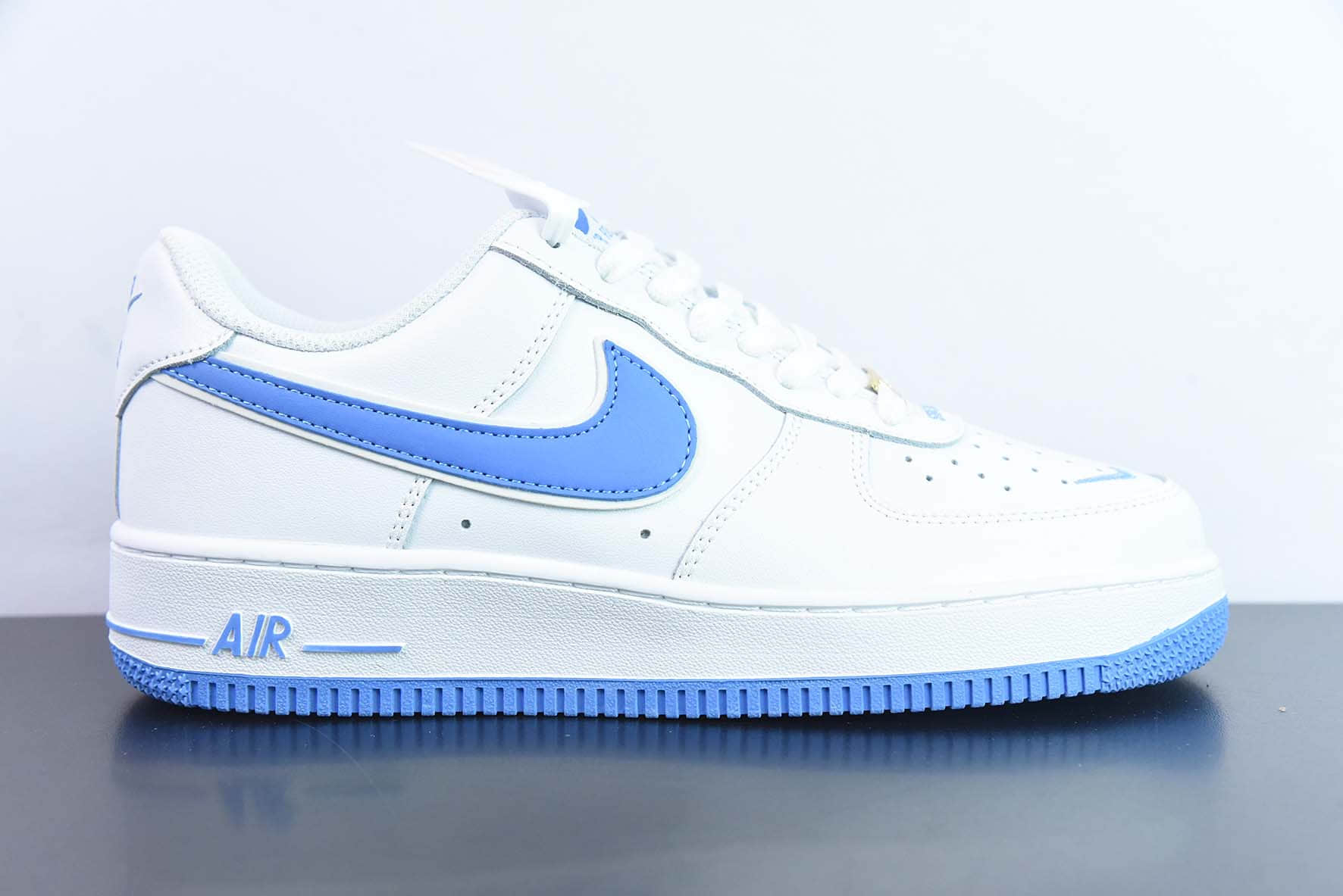 耐克Nike Air Force 1 Low '07 “Swoosh”白宝蓝小勾3M反光低帮空军一号休闲板鞋纯原版本 货号：CV5696-965