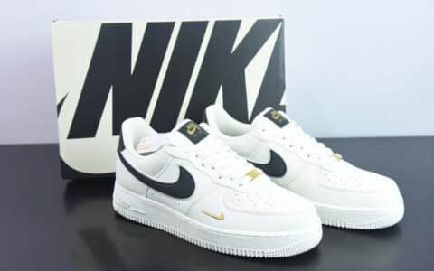 耐克Nike Air Force 1 '07 LV8黑金丹宁布面空军一号低帮休闲板鞋纯原版本 货号：MN5696-809