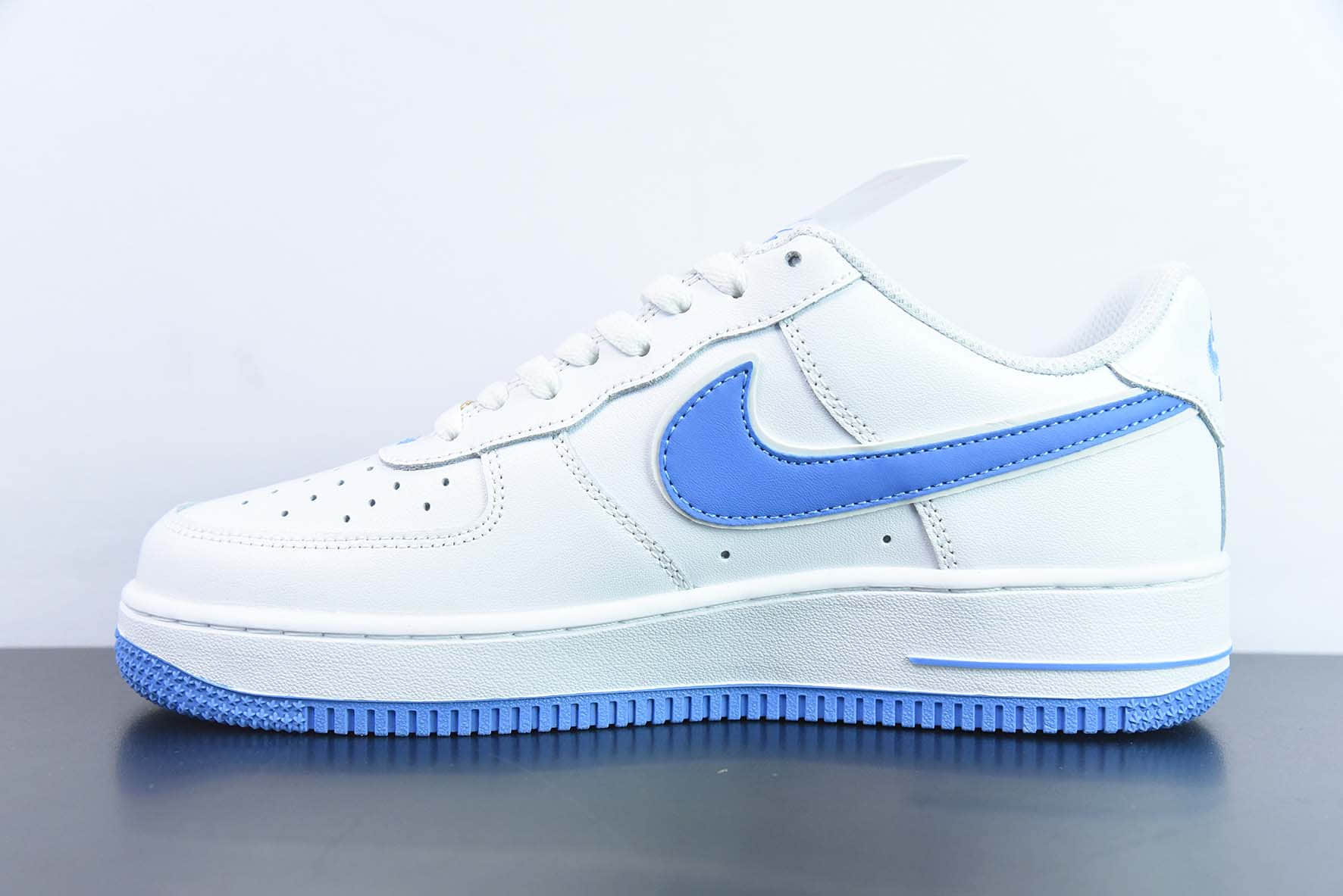 耐克Nike Air Force 1 Low '07 “Swoosh”白宝蓝小勾3M反光低帮空军一号休闲板鞋纯原版本 货号：CV5696-965
