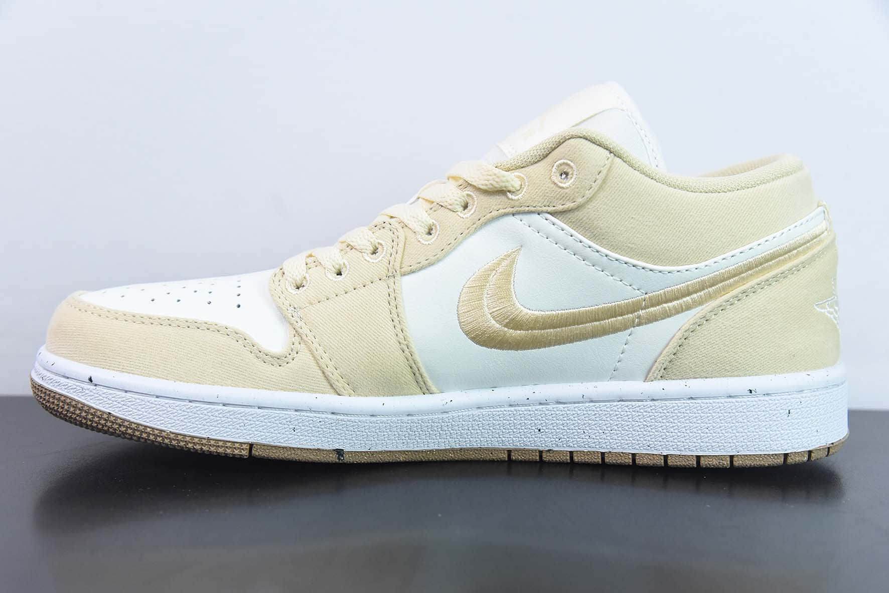 乔丹Air Jordan 1 Low AJ1白黄刺绣低帮复古文化篮球鞋纯原版本 货号:FN3722-701