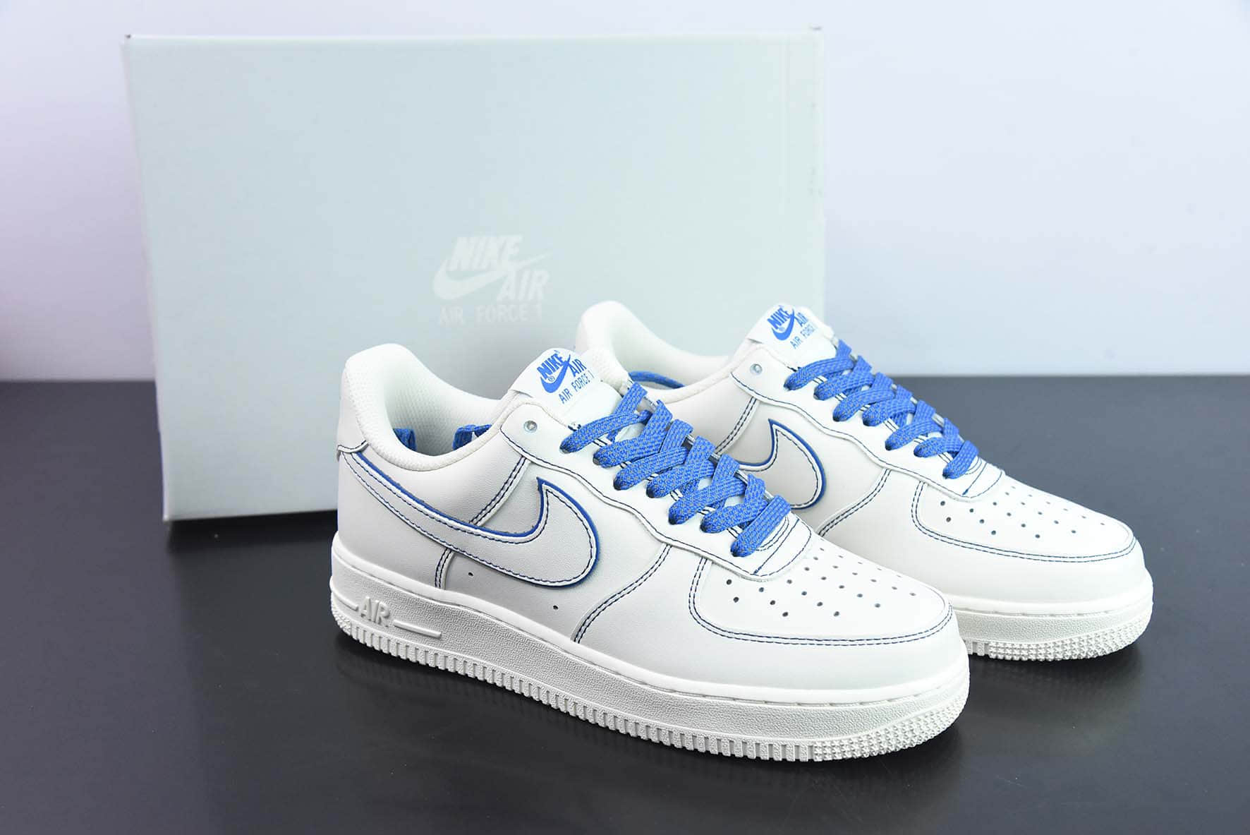 耐克Nike Air Force 1 Low 米白蓝满天星空军一号低帮休闲板鞋纯原版本 货号:315122-404