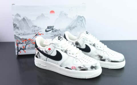 耐克Nike Air Force 1 '07 Low 中国风涂鸦山水画空军一号低帮休闲板鞋纯原版本 货号:BL1522-088