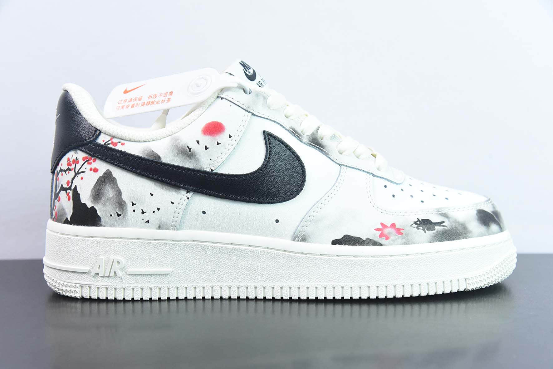 耐克Nike Air Force 1 '07 Low 中国风涂鸦山水画空军一号低帮休闲板鞋纯原版本 货号:BL1522-088
