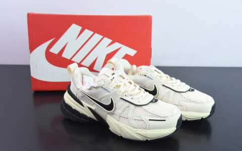 耐克Nike V2K Runtekk 3XL 米黄黑减震防滑复古低帮跑步鞋纯原版本 货号: FD0736-101