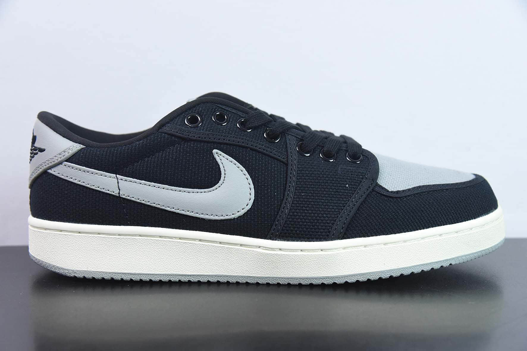 乔丹Air Jordan 1 KO Low AJ1低帮帆布黑灰复古篮球鞋纯原版本 货号：DX4981-002