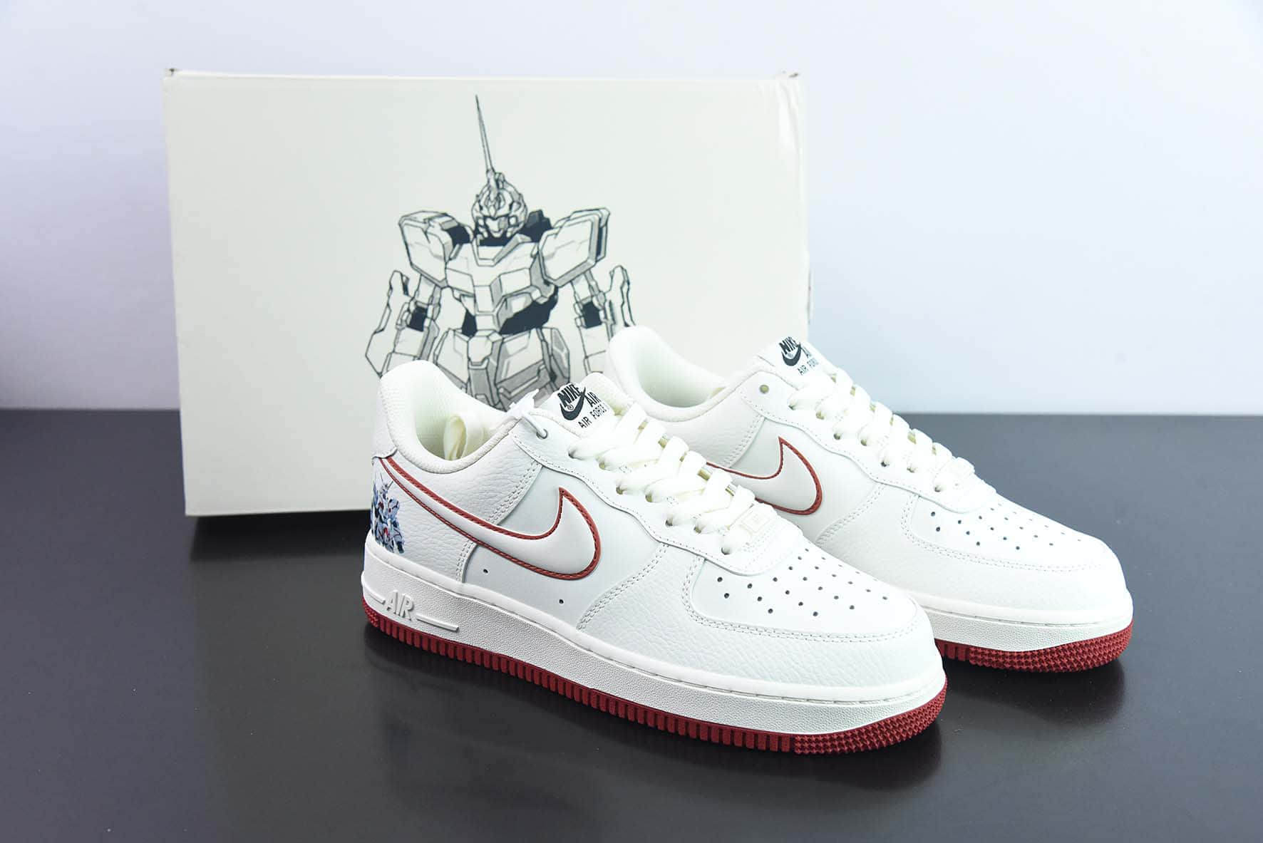 耐克Nike GUNDAM《机动战士高达》x Nike Air Force 1 07 LV8GUNDAM米白红高达空军一号经典百搭休闲运动板鞋纯原版本 货号:KK1256-658