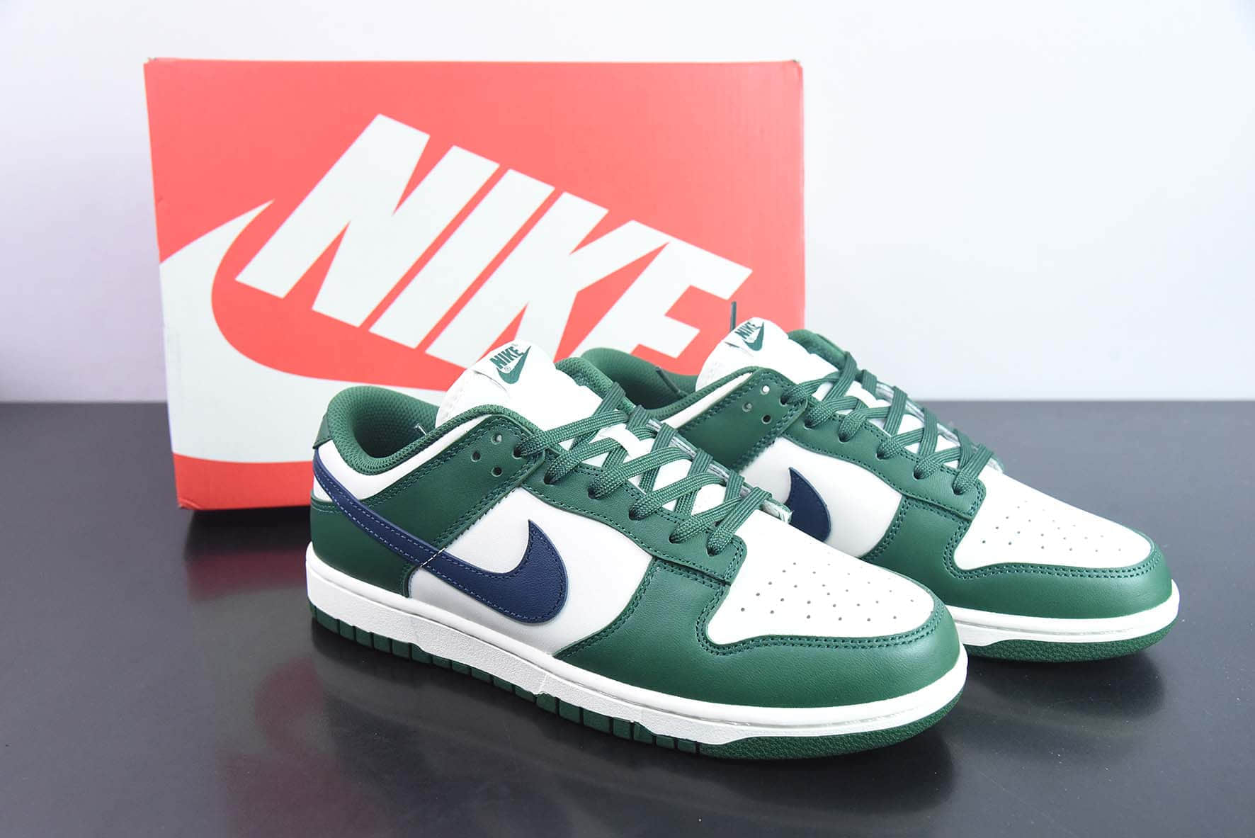 耐克Nike Dunk Low Gorge Green 复古白蓝绿SB低帮运动休闲板鞋纯原版本 货号:DD1503-300