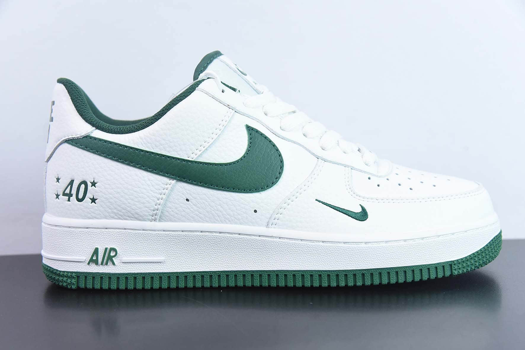 耐克Nike Air Force 1 '07 Low 40周年白绿双勾空军一号低帮休闲板鞋纯原版本 货号:MN5263-126
