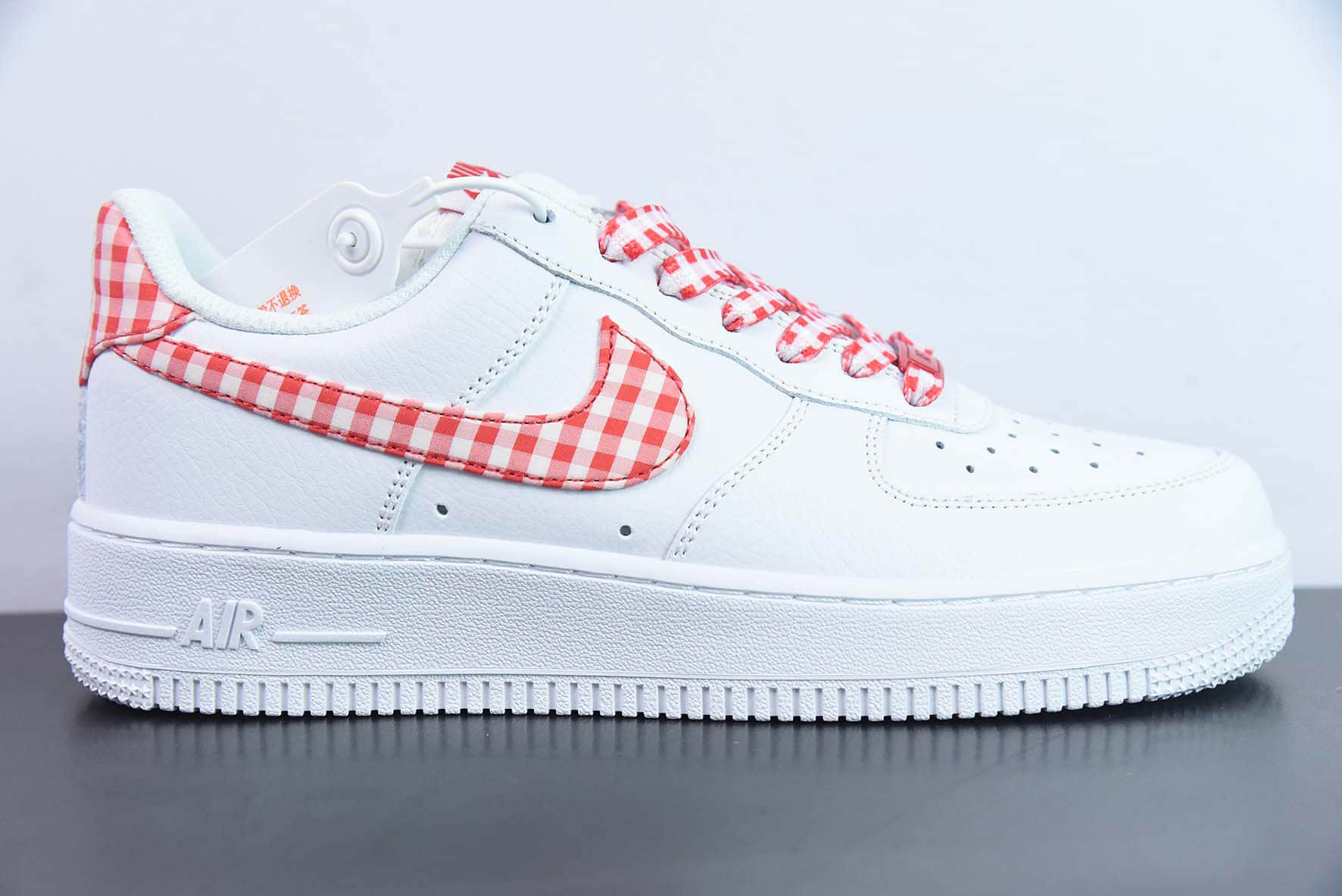 耐克Nike Air Force 1'07 Low 白红格子布空军一号低帮休闲板鞋纯原版本 货号:DZ2784-101
