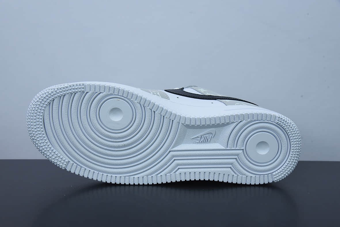 耐克Nike Air Force 1 Low '07 x Louis Vuitton LV联名白灰印花空军一号低帮休闲板鞋纯原版本 货号:BQ8988-108