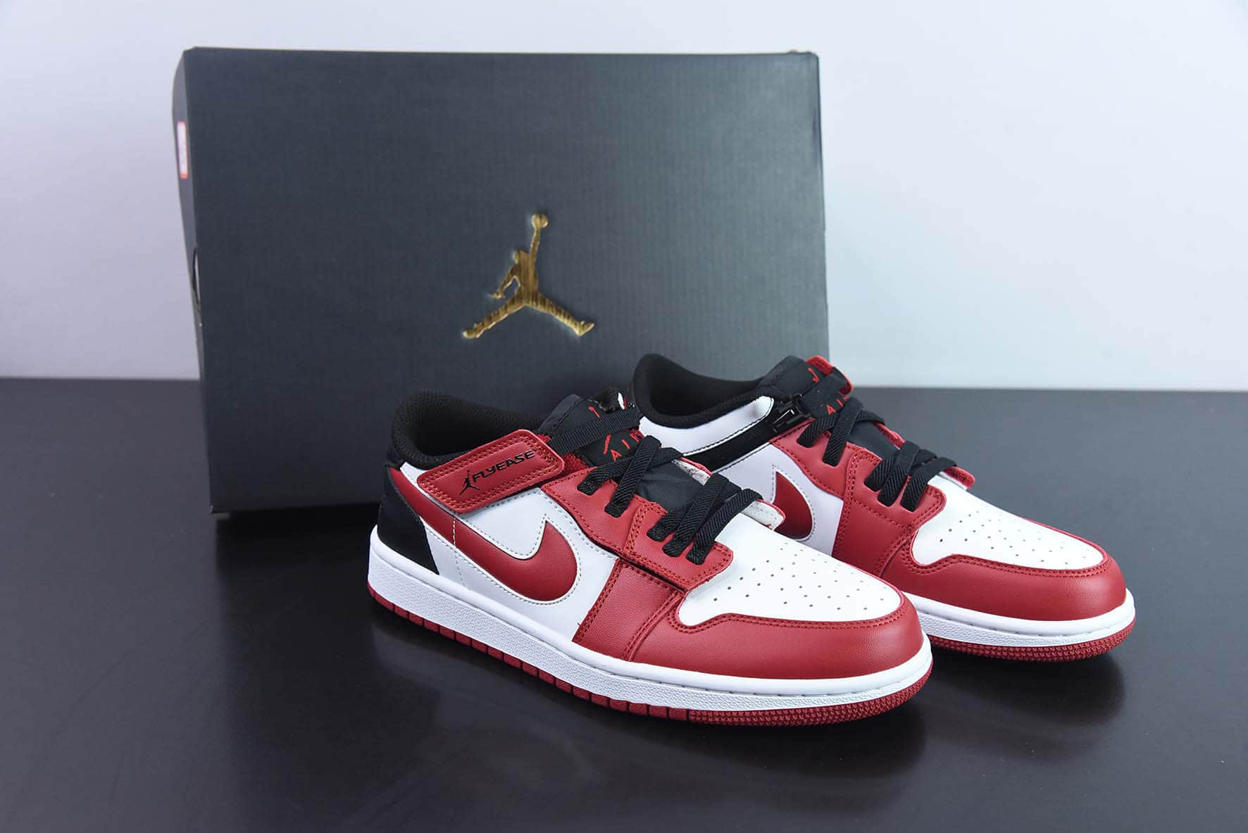 乔丹Air Jordan 1 Low FlyEase Gym Red AJ1 芝加哥红全新低帮篮球鞋纯原版本 货号:DM1206-163