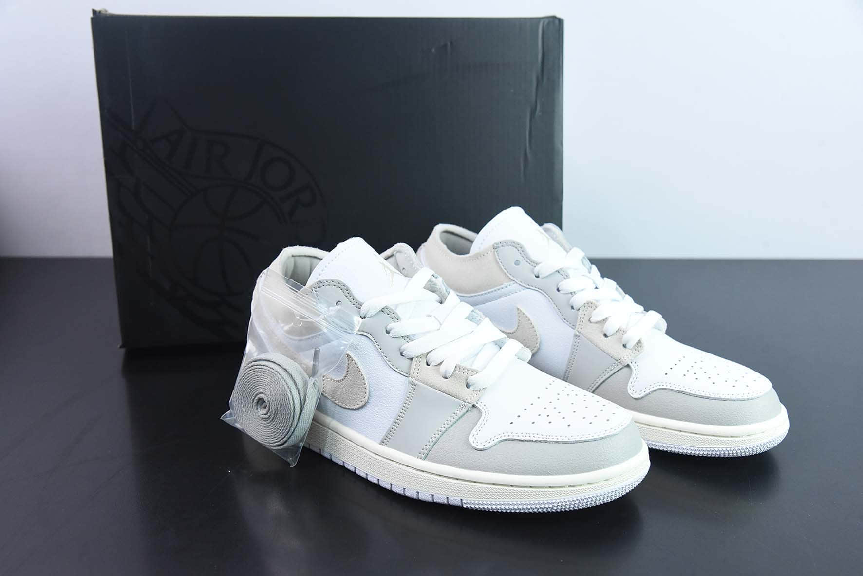 乔丹Air Jordan 1 Low AJ1白灰低帮复古文化篮球鞋纯原版本 货号:DN1635-002