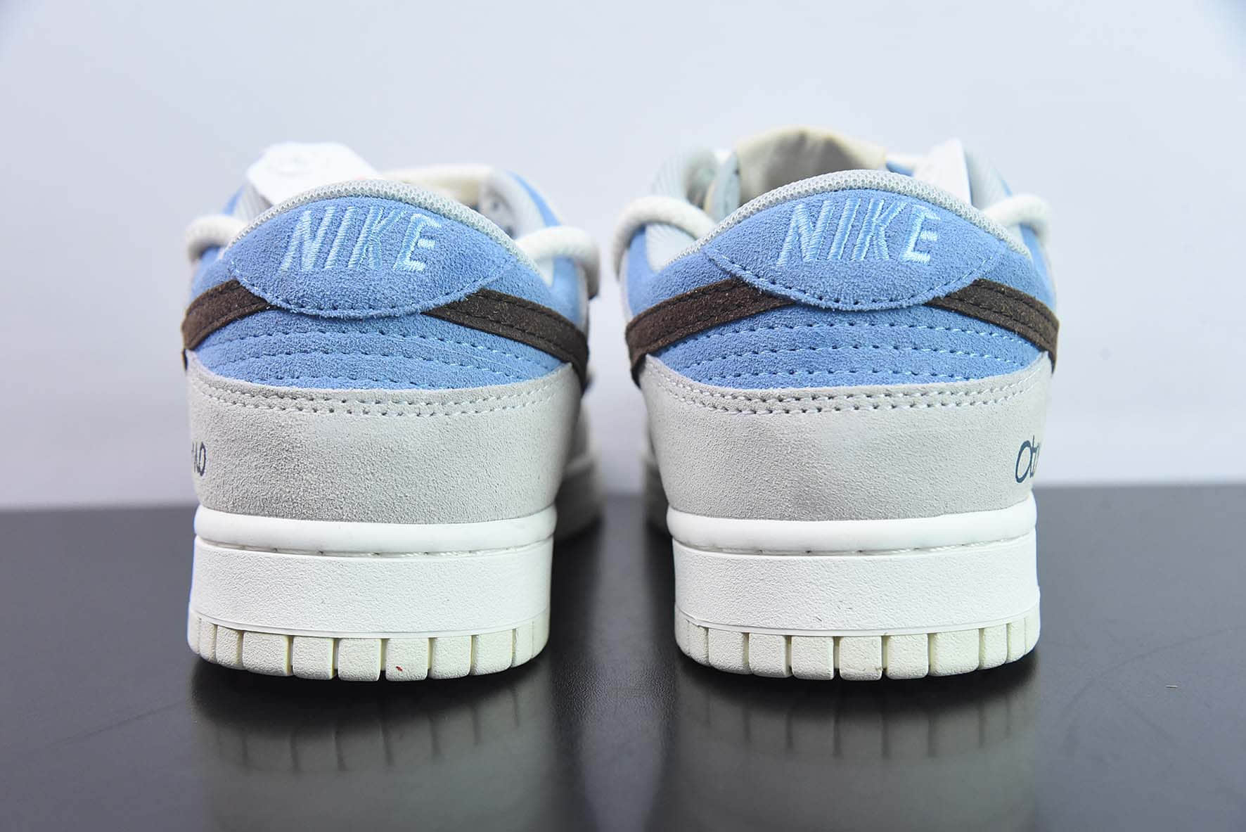 耐克Nike SB Dunk Low 灰蓝棕定制绑带扣篮系列复古低帮休闲运动滑板板鞋纯原版本 货号:DD1503-121