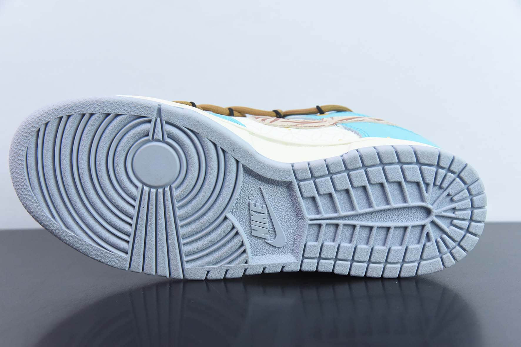 耐克Nike SB Dunk Low 灰蓝泼墨涂鸦定制绑带扣篮系列复古低帮休闲运动滑板板鞋纯原版本 货号:DD1503-105