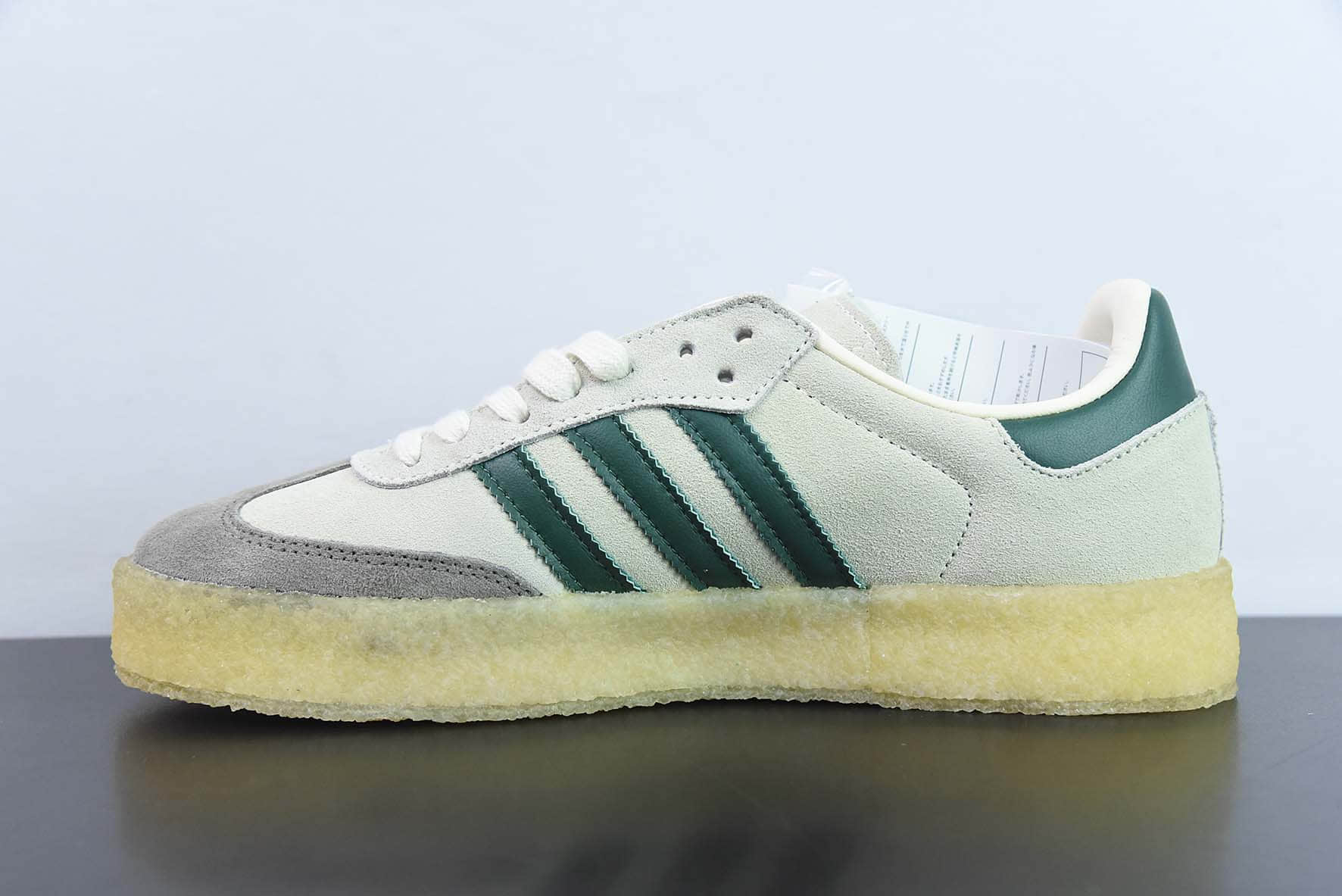 阿迪达斯Adidas KITH x Clarks x Adidas Originals 8th Street Samba阿迪灰绿桑巴KITH三方联名款休闲板鞋纯原版本 货号：ID7297 