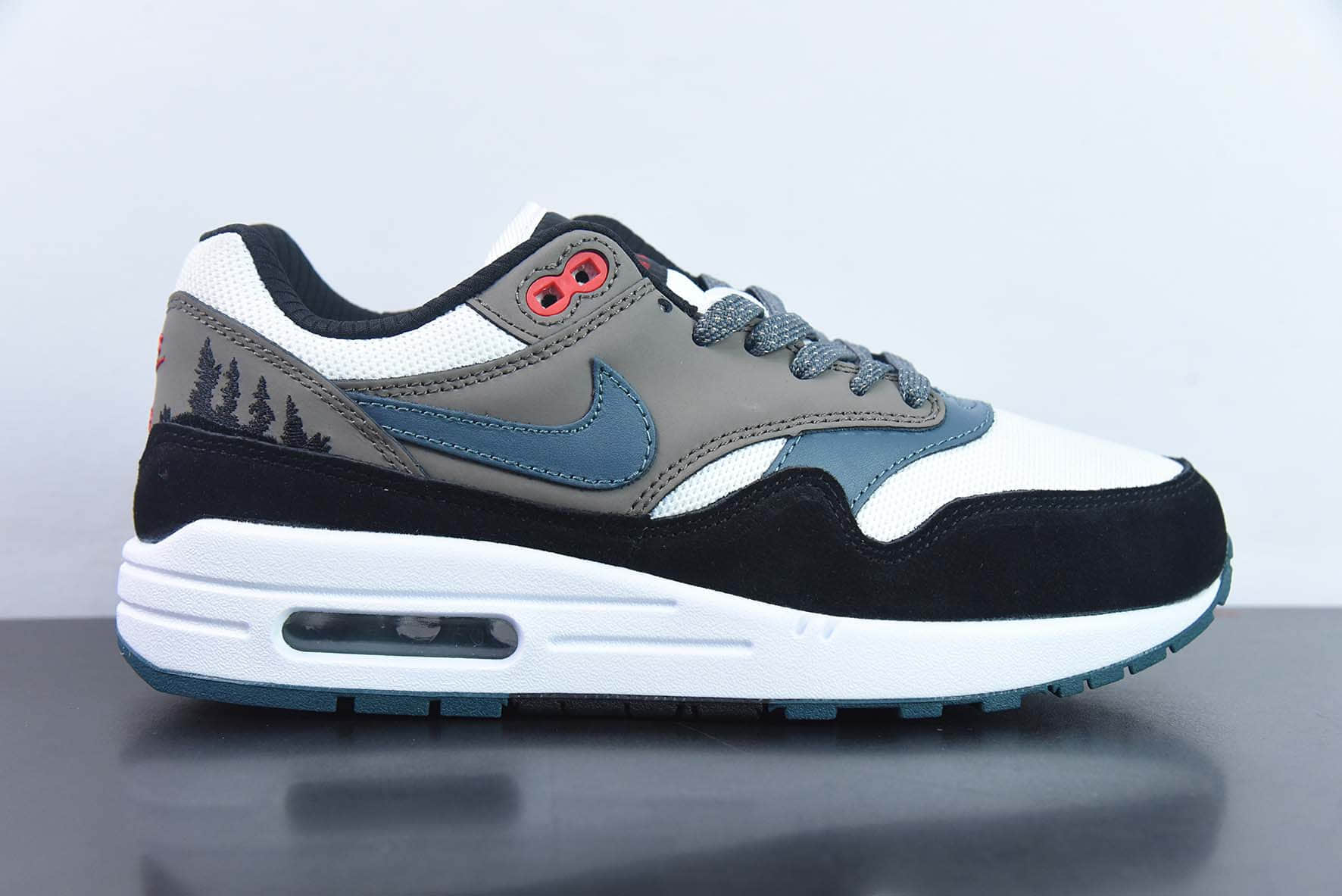 耐克Nike Air Max 1 PremiumSlate Blue初代黑白灰湖水绿复古气垫百搭休闲运动慢跑鞋纯原版本 货号：FJ0698-100 