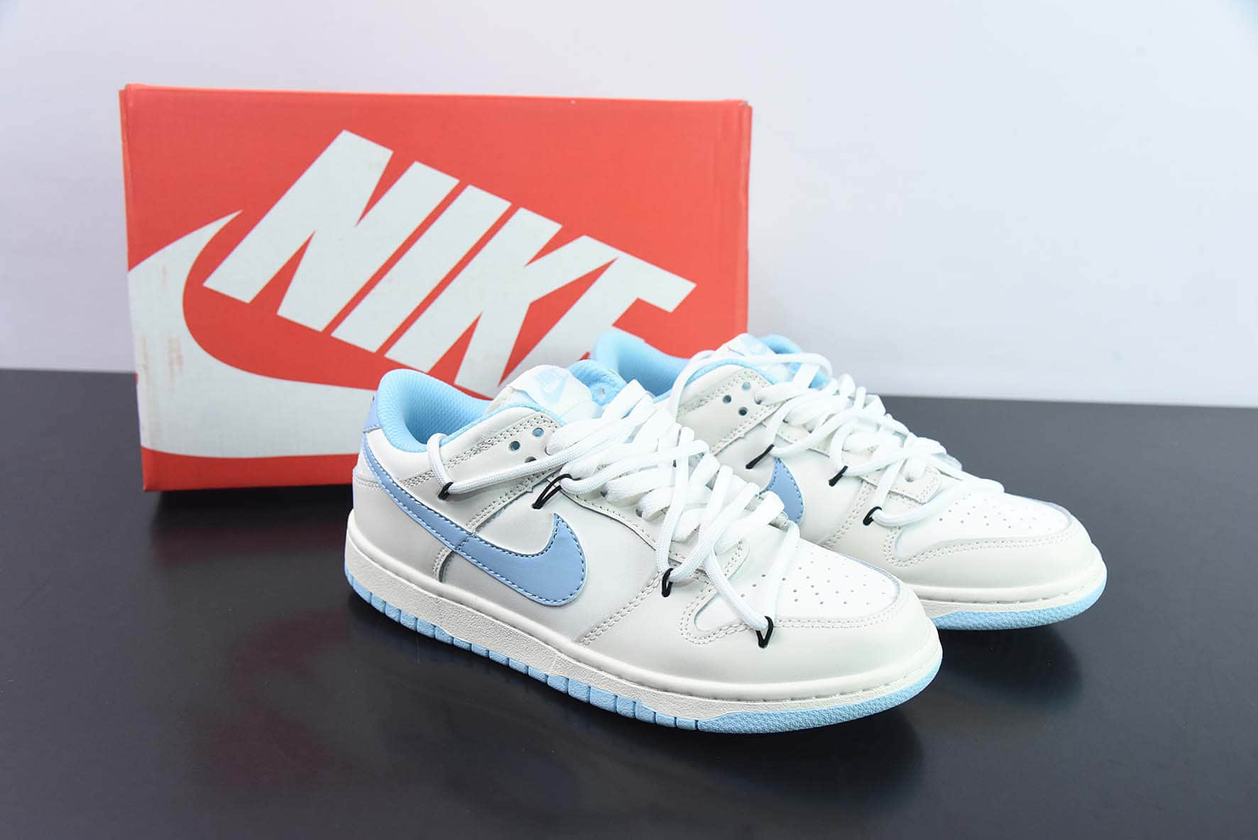 耐克Nike SB Dunk Low牛奶蓝解构抽绳SB低帮休闲滑板鞋纯原版本 货号:DN1431-001