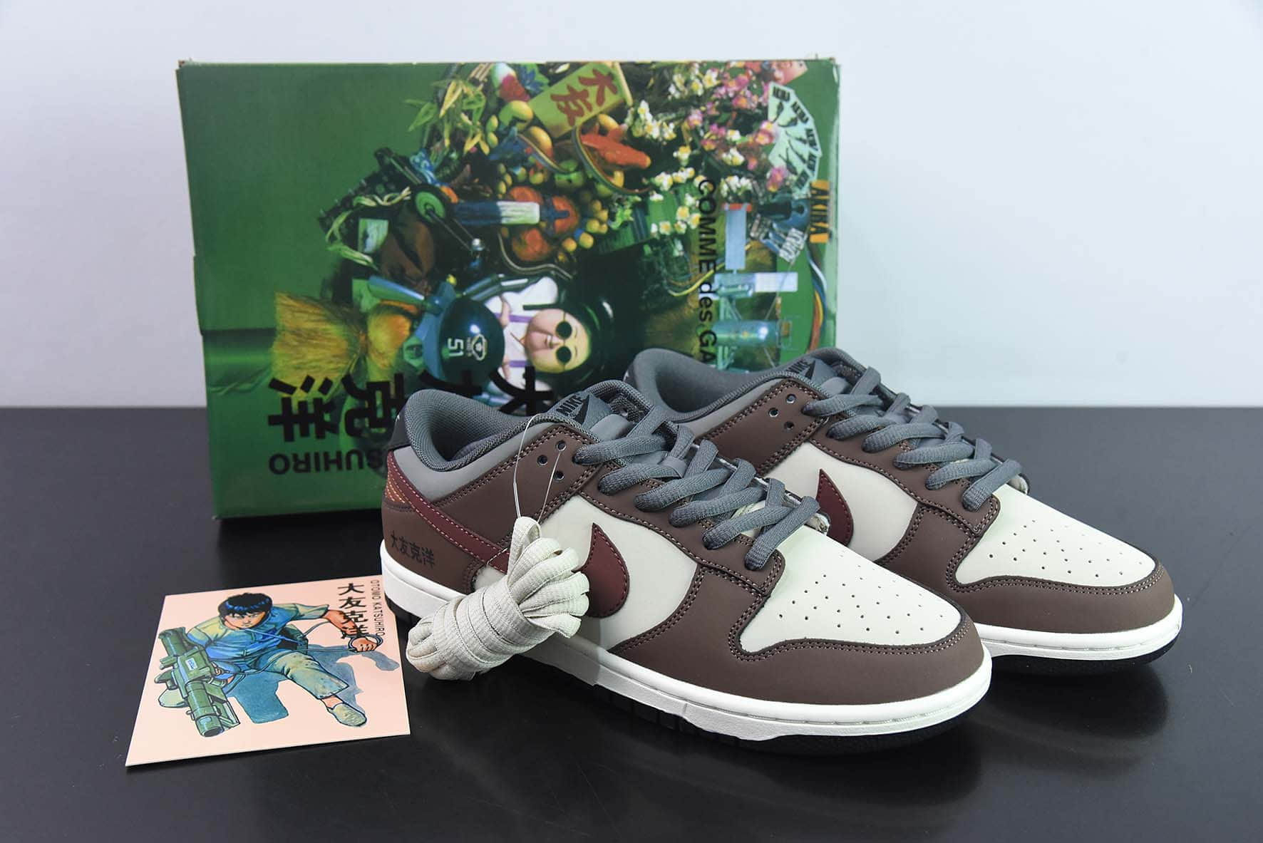 耐克Nike tomo Katsuhiro x NK SB Dunk Low Steamboy OST 大友克洋联名红棕低帮休闲运动滑板板鞋纯原版本 货号:DD0302-956