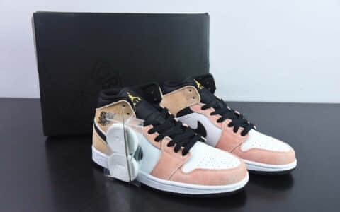 乔丹Air Jordan 1 Mid AJ1裸粉白中帮复古篮球鞋纯原版本 货号:DX4332-800