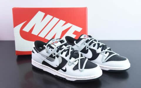 耐克Nike SB Dunk Low 解构活力三钩黑白灰SB低帮休闲滑板鞋纯原版本 货号:FD4623-139
