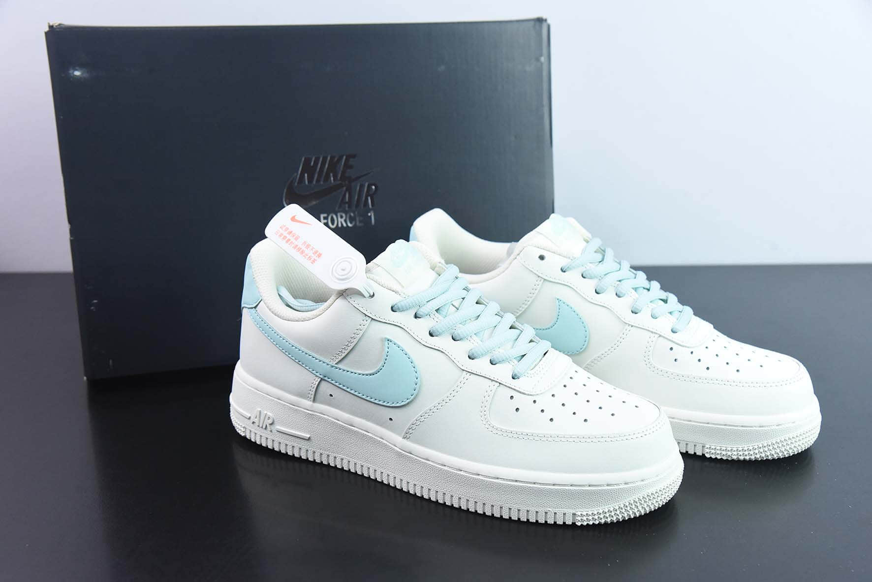 耐克Nike Air Force 1’07 LowBeige WhiteJade Green皮革米白玉绿空军一号经典低帮百搭休闲运动板鞋纯原版本 货号:CQ5059-226