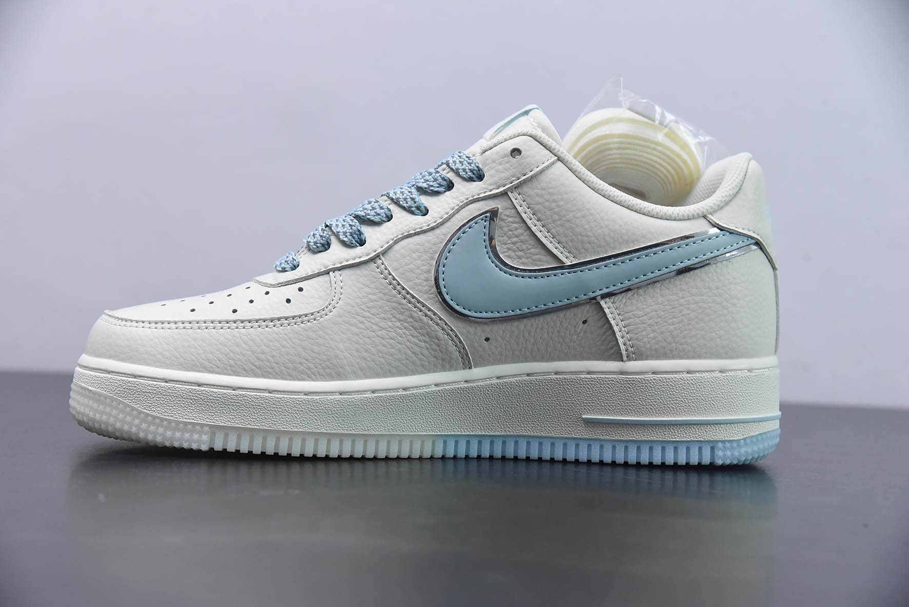 耐克Nike Air Force 1 Low '07 天蓝小勾满天星低帮空军一号休闲板鞋纯原版本 货号:JJ0253-008