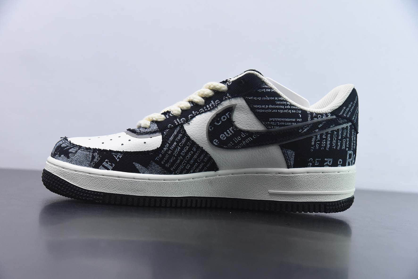 耐克Nike Air Force 1 Low '07 “涂鸦黑白星期三美剧”低帮空军一号休闲板鞋纯原版本 货号:FB0607-011