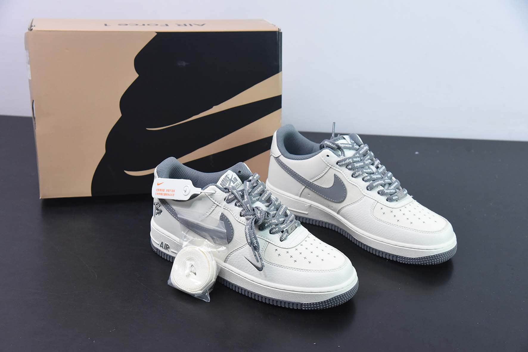 耐克Nike Air Force 1 TS联名深灰帆布空军一号低帮运动休闲板鞋纯原版本 货号:PF9055-751