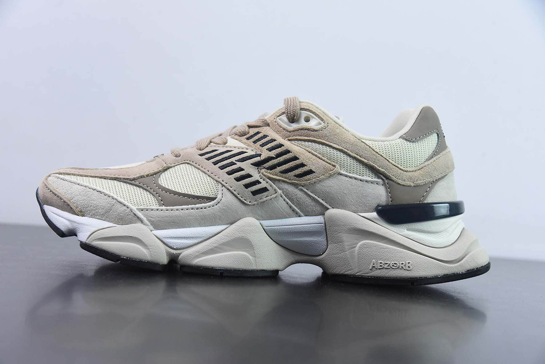 新百伦New Balance 9060”Mocha Brown“米黄摩卡棕黑复古百搭老爹风小象蹄休闲运动跑步鞋纯原版本 货号：U9060ZBB