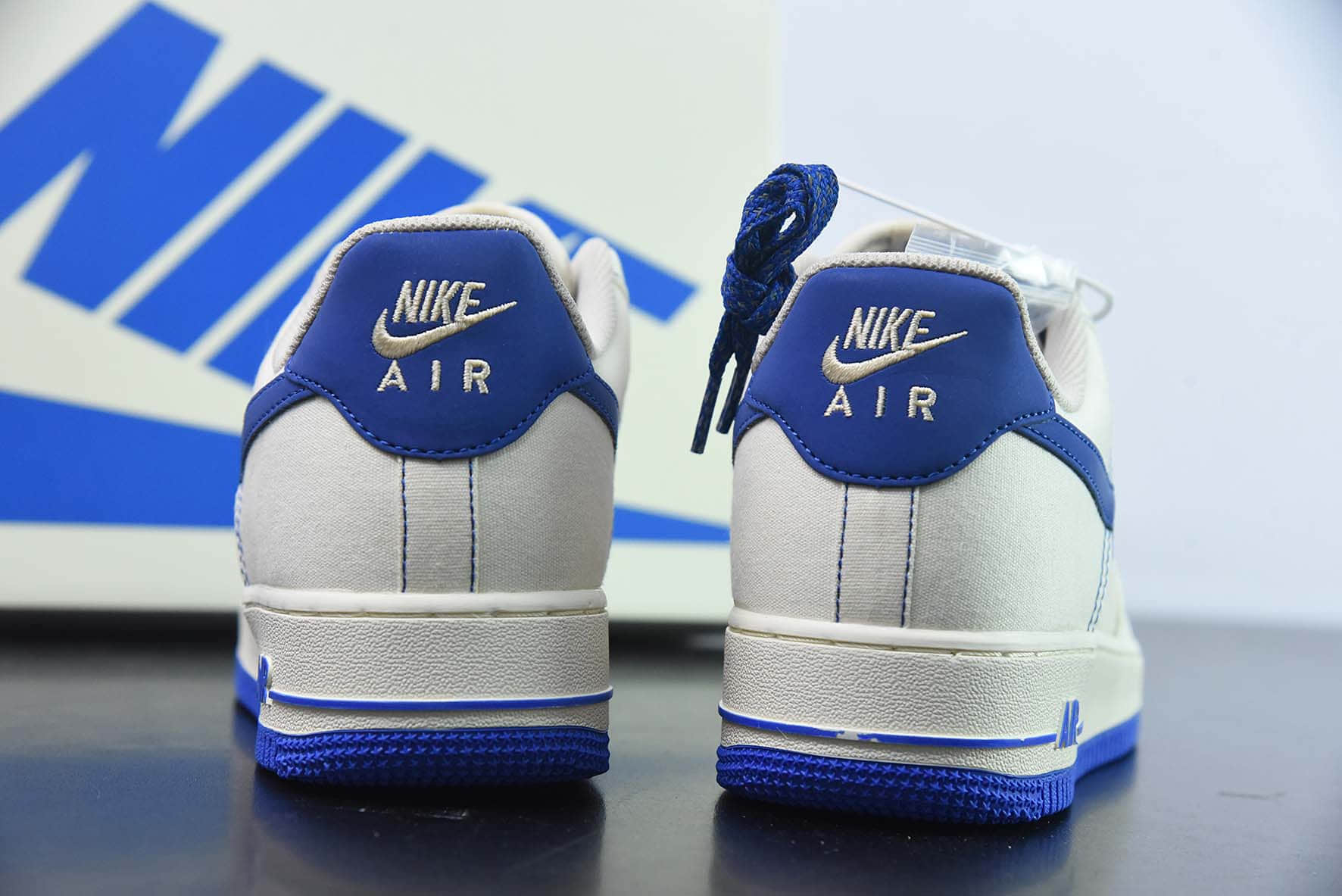 耐克NIke Air Force 1 '07 米蓝布面空军一号低帮休闲板鞋纯原版本 货号:TQ1456-233