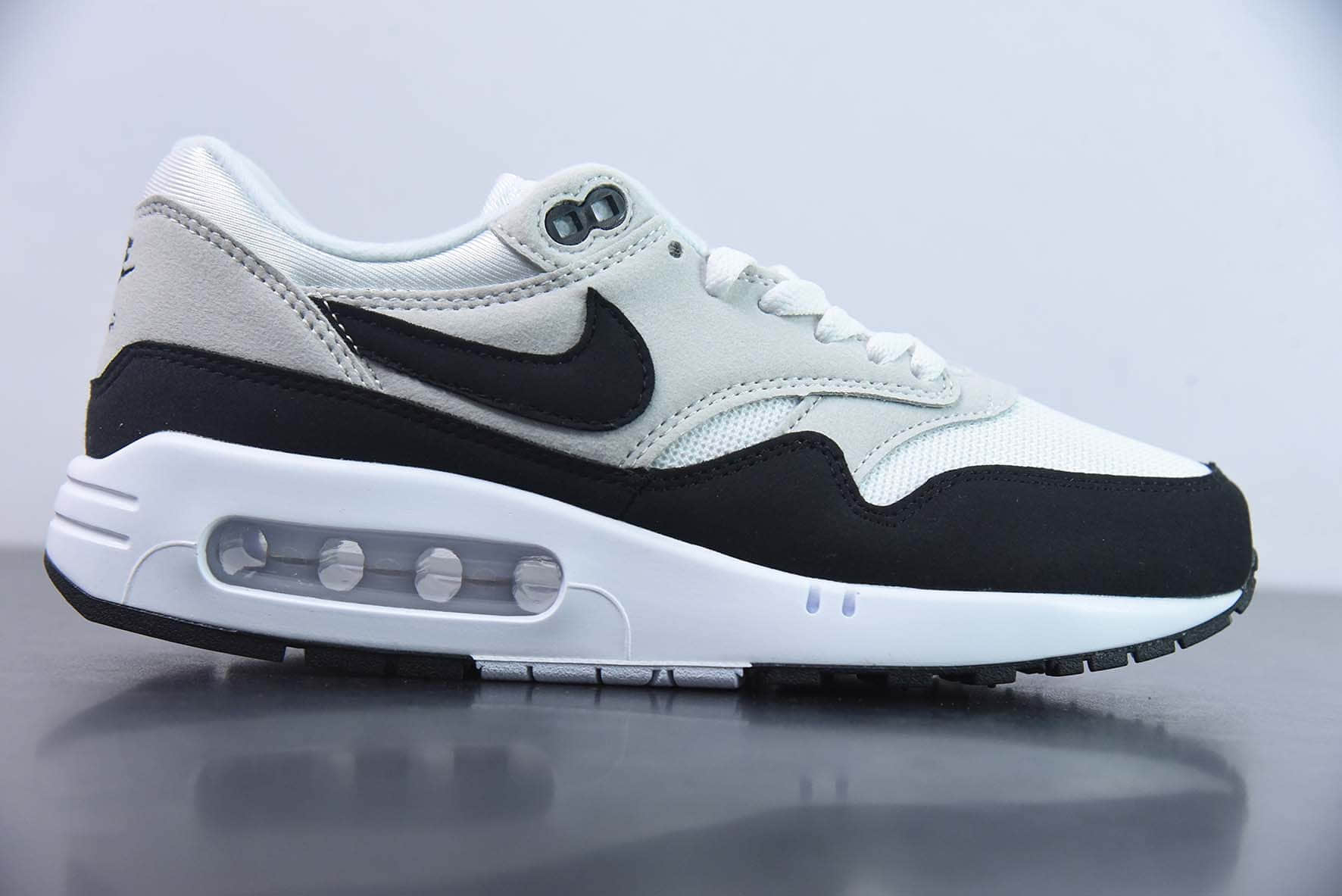 耐克Nike Air Max 1 ’86”WhiteBlack“86初代白黑浅灰系列复古气垫百搭休闲运动慢跑鞋纯原版本 货号:DV1403-110