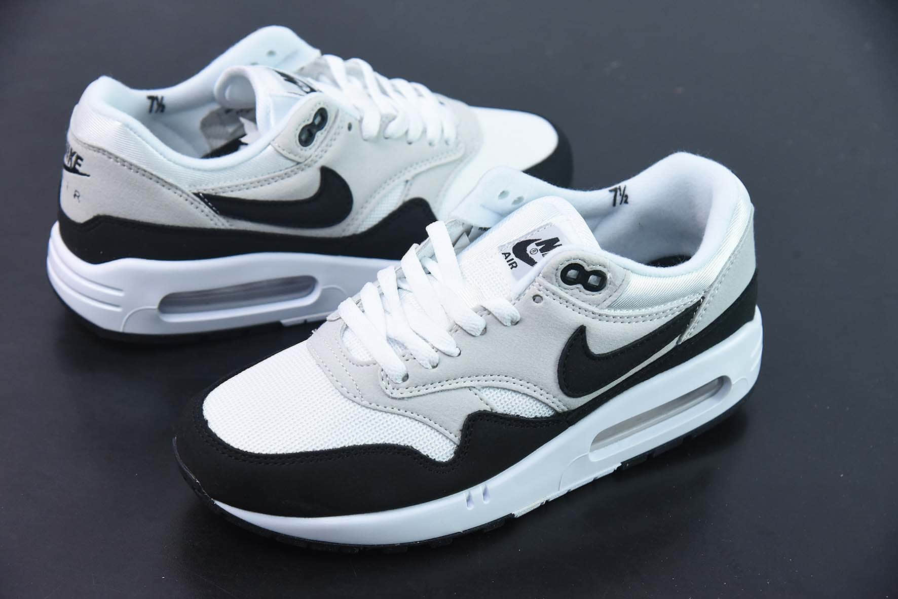 耐克Nike Air Max 1 ’86”WhiteBlack“86初代白黑浅灰系列复古气垫百搭休闲运动慢跑鞋纯原版本 货号:DV1403-110