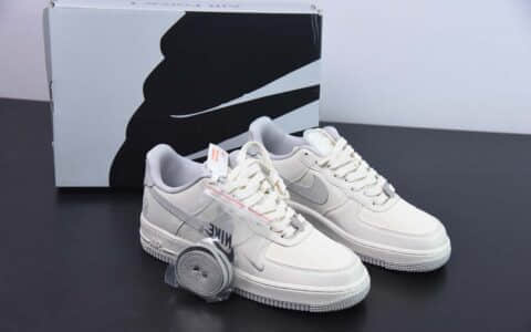 耐克NIke Air Force 1 '07 Low “BAPE联名米灰帆布”空军一号低帮休闲板鞋纯原版本 货号:BS9055-748