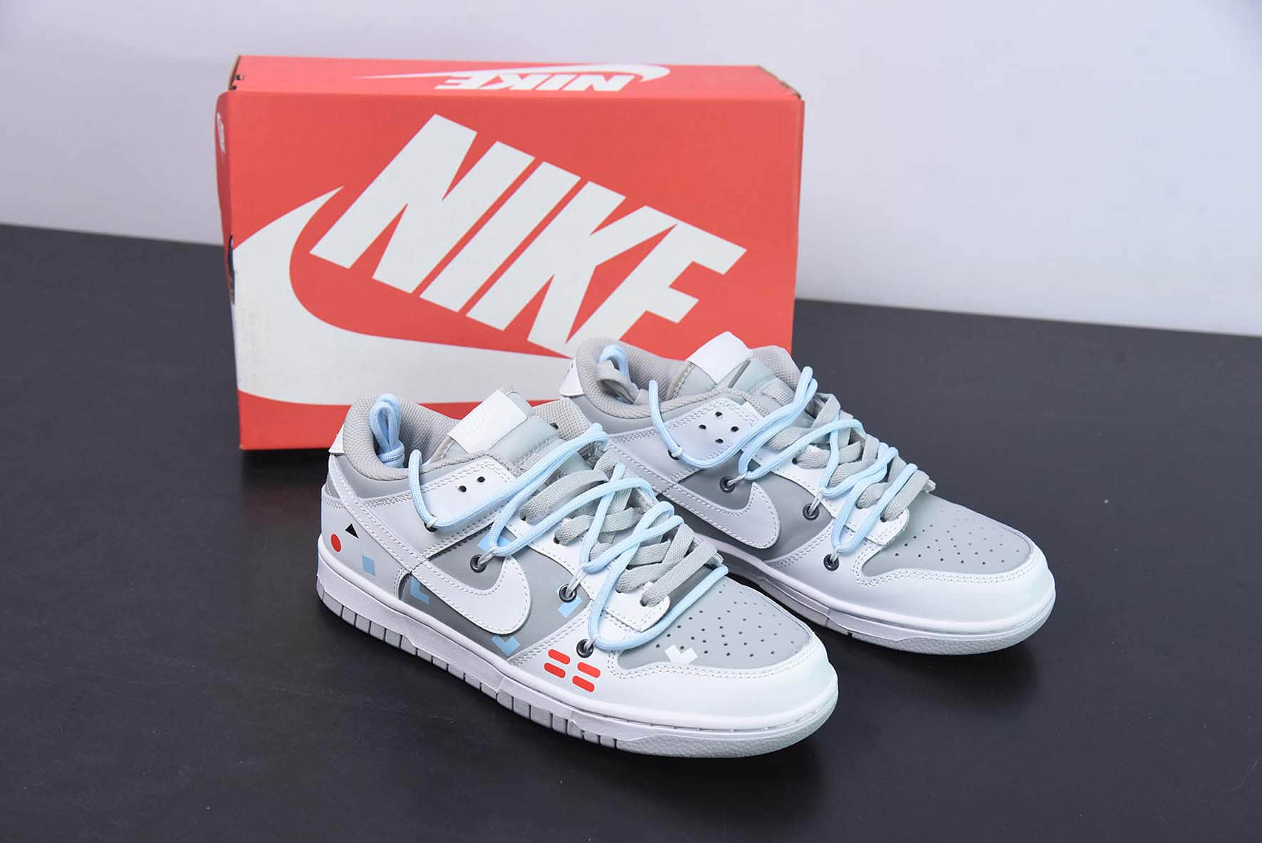 耐克Nike Dunk Low SB解构绑带白灰电玩低帮休闲滑板鞋纯原版本 货号:DJ6188-003
