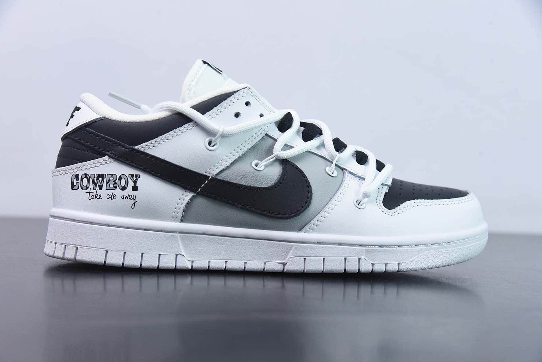 耐克Nike Dunk Low SB解构绑带黑白灰低帮休闲滑板鞋纯原版本 货号:DJ6188-101