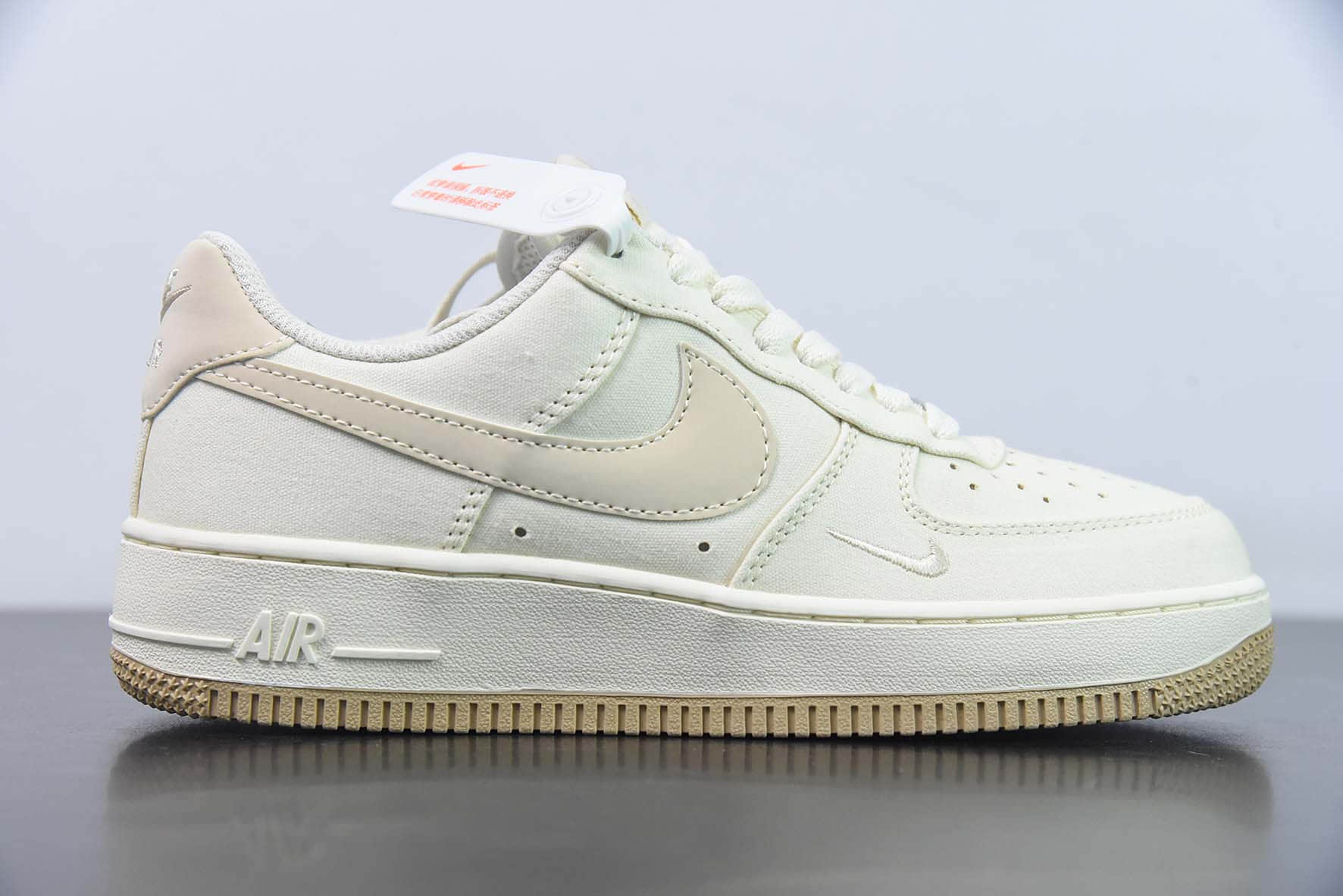 耐克Nike Air Force 1'07 Low卡其小勾布面空军一号低帮休闲板鞋纯原版本 货号:ME0112-577