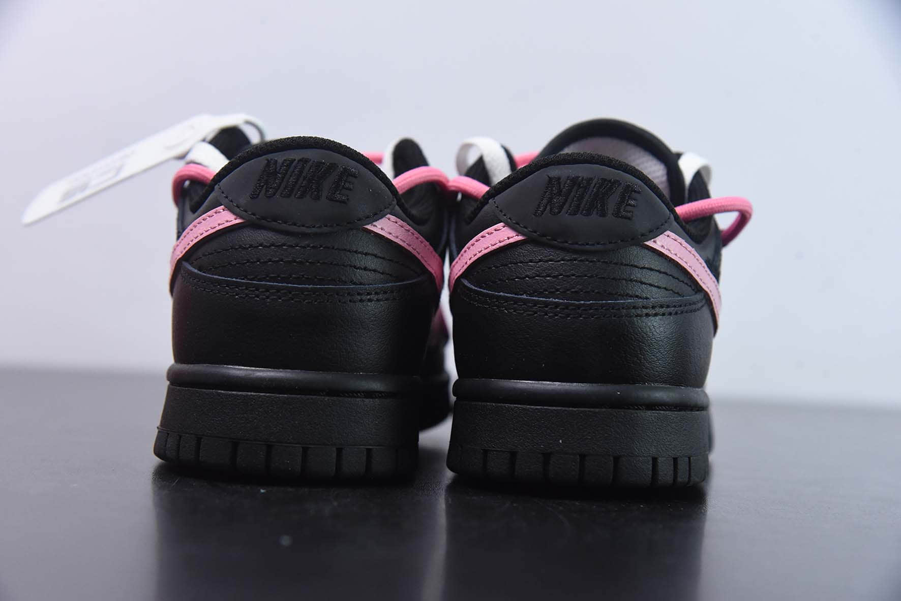 耐克Nike Dunk Low Multi Color 活力三勾黑白粉定制版解构绑带休闲板鞋纯原版本 货号:FD4623-145