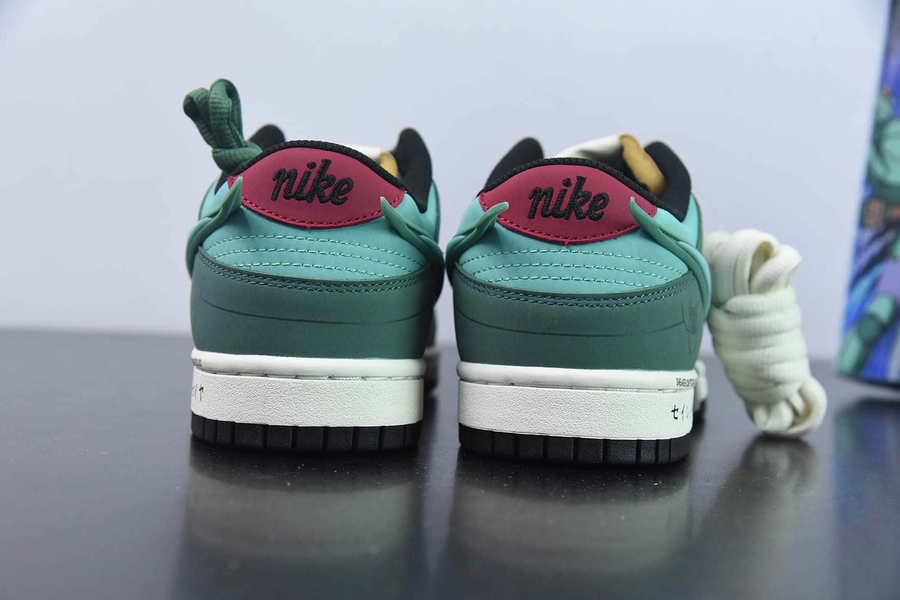 耐克Nike SB Dunk LowSaint深绿米白紫龙圣斗士扣篮系列低帮休闲运动滑板板鞋纯原版本 货号：ZD2356-156