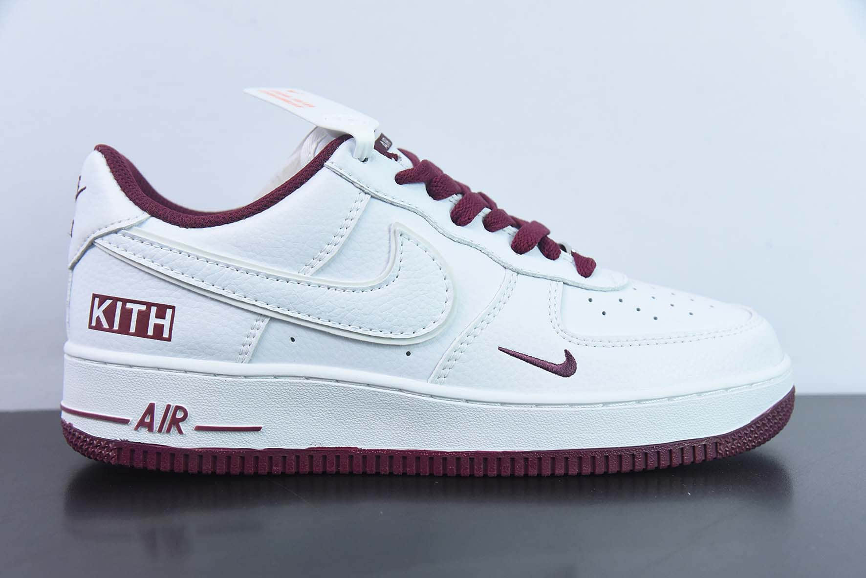 耐克Nike Air Force 1 AF1白棕 KITH字母印花空军一号低帮休闲板鞋纯原版本 货号:KT1659-006