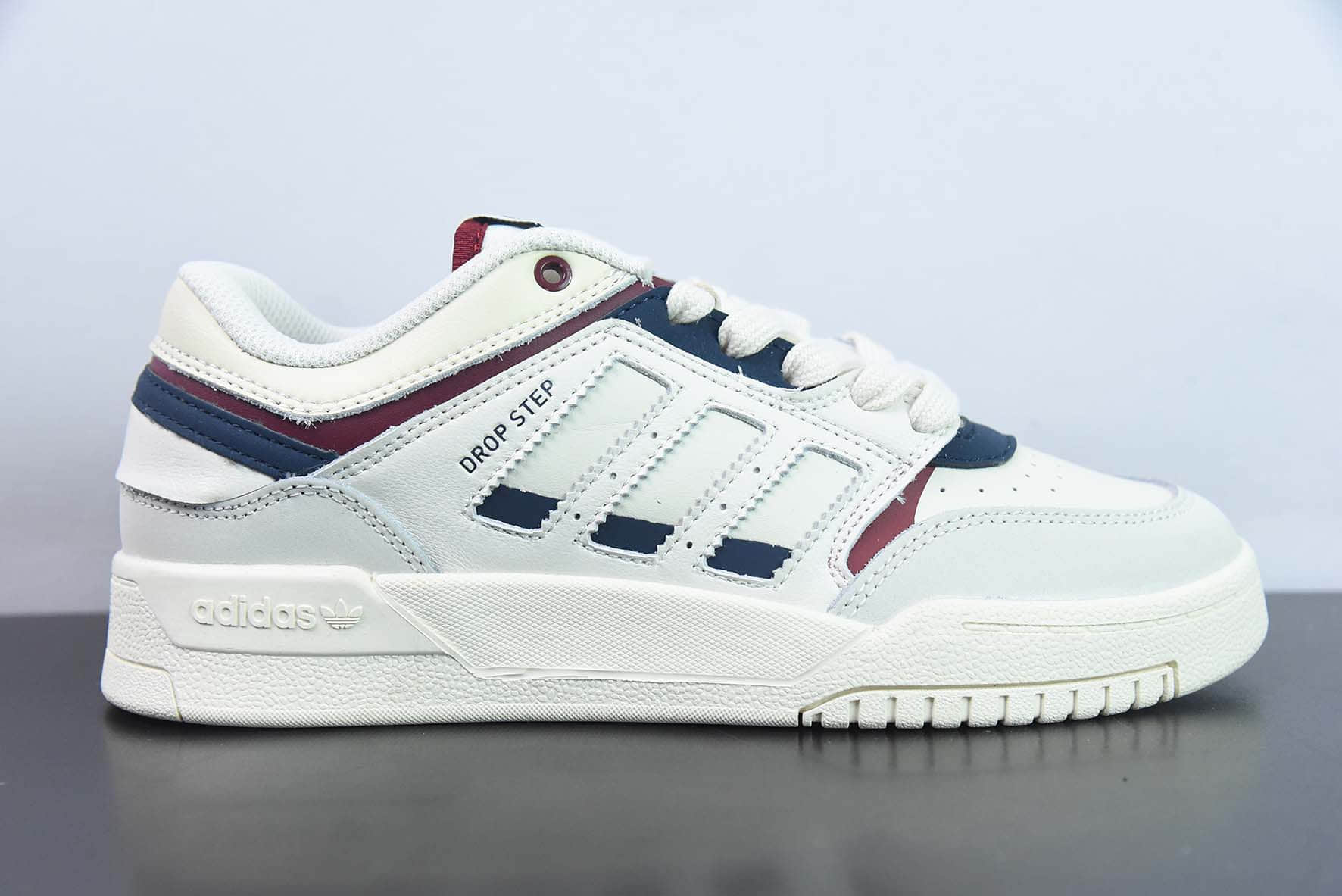 阿迪达斯Adidas Originals Drop Step XL Low 阿迪三叶草米黄蓝篮球风校园休闲运动板鞋纯原版本 货号:GW9728