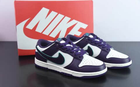 耐克Nike SB Dunk Low 皮革紫黑毛巾绒钩子SB扣篮系列低帮休闲运动滑板板鞋纯原版本 货号:DQ7683-100