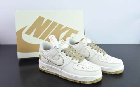 耐克Nike Air Force 1 Low 沙漠黄五道杠联名空军一号低帮运动休闲板鞋纯原版本 货号：UT2022-028