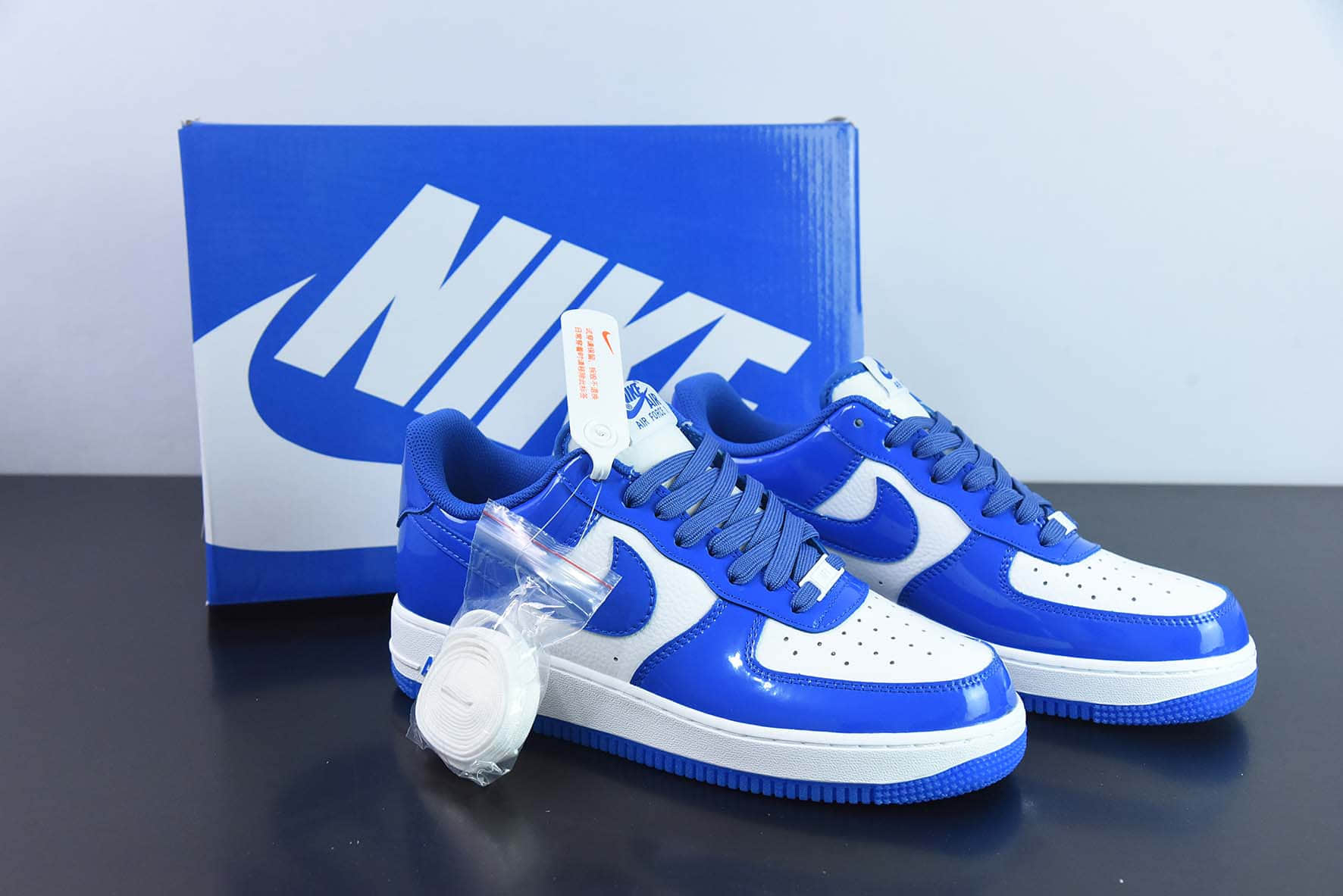 耐克Nike Air Force 1 Low ’07 蓝色漆皮空军一号低帮休闲板鞋纯原版本 货号:HP3656-555
