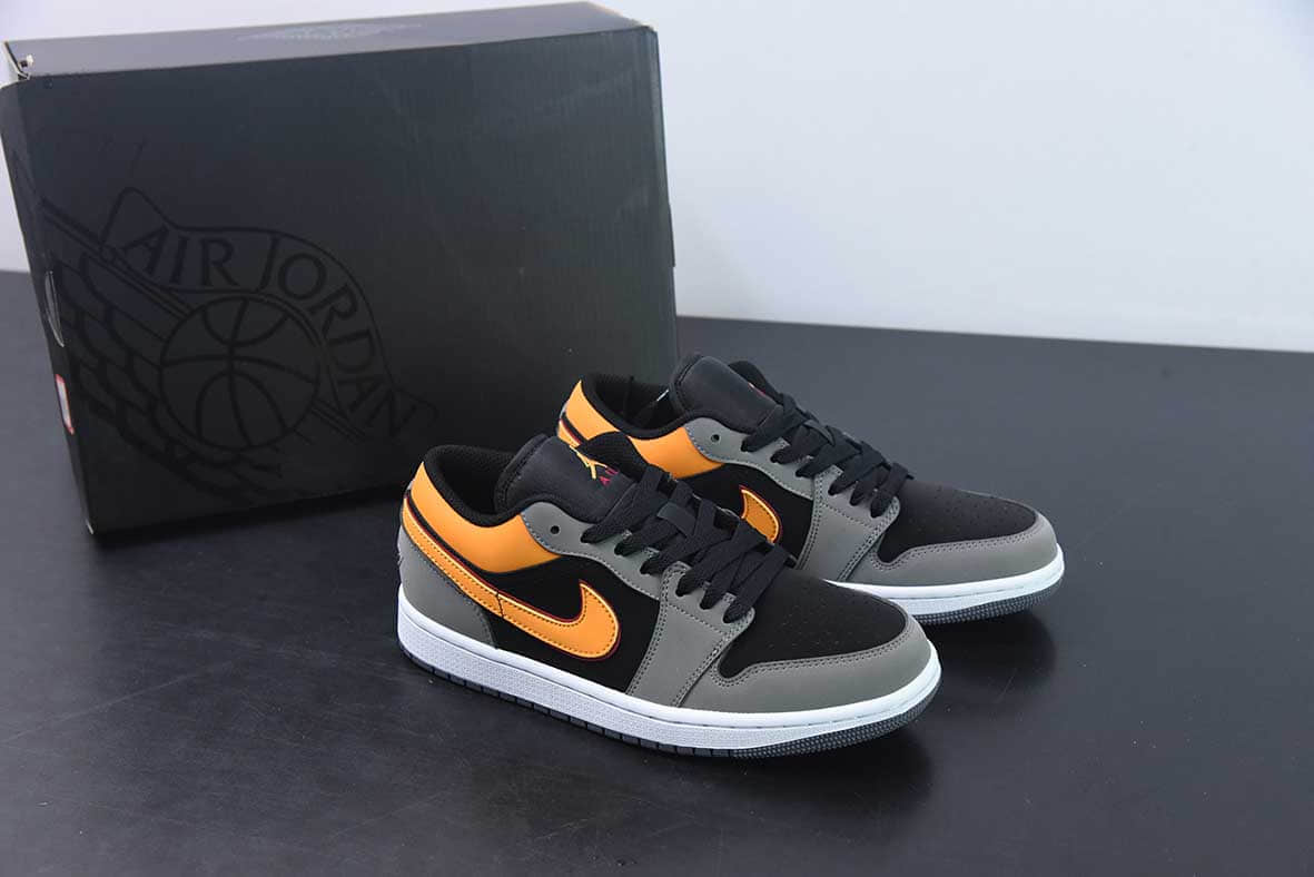 乔丹Air Jordan 1 Low “Black Orange”AJ1灰黑黄低帮复古篮球鞋纯原版本 货号:FN7308-008