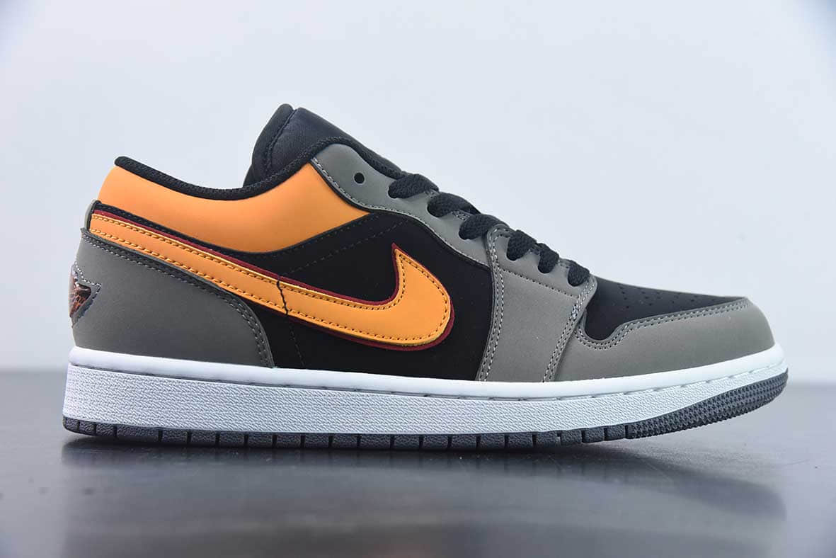 乔丹Air Jordan 1 Low “Black Orange”AJ1灰黑黄低帮复古篮球鞋纯原版本 货号:FN7308-008