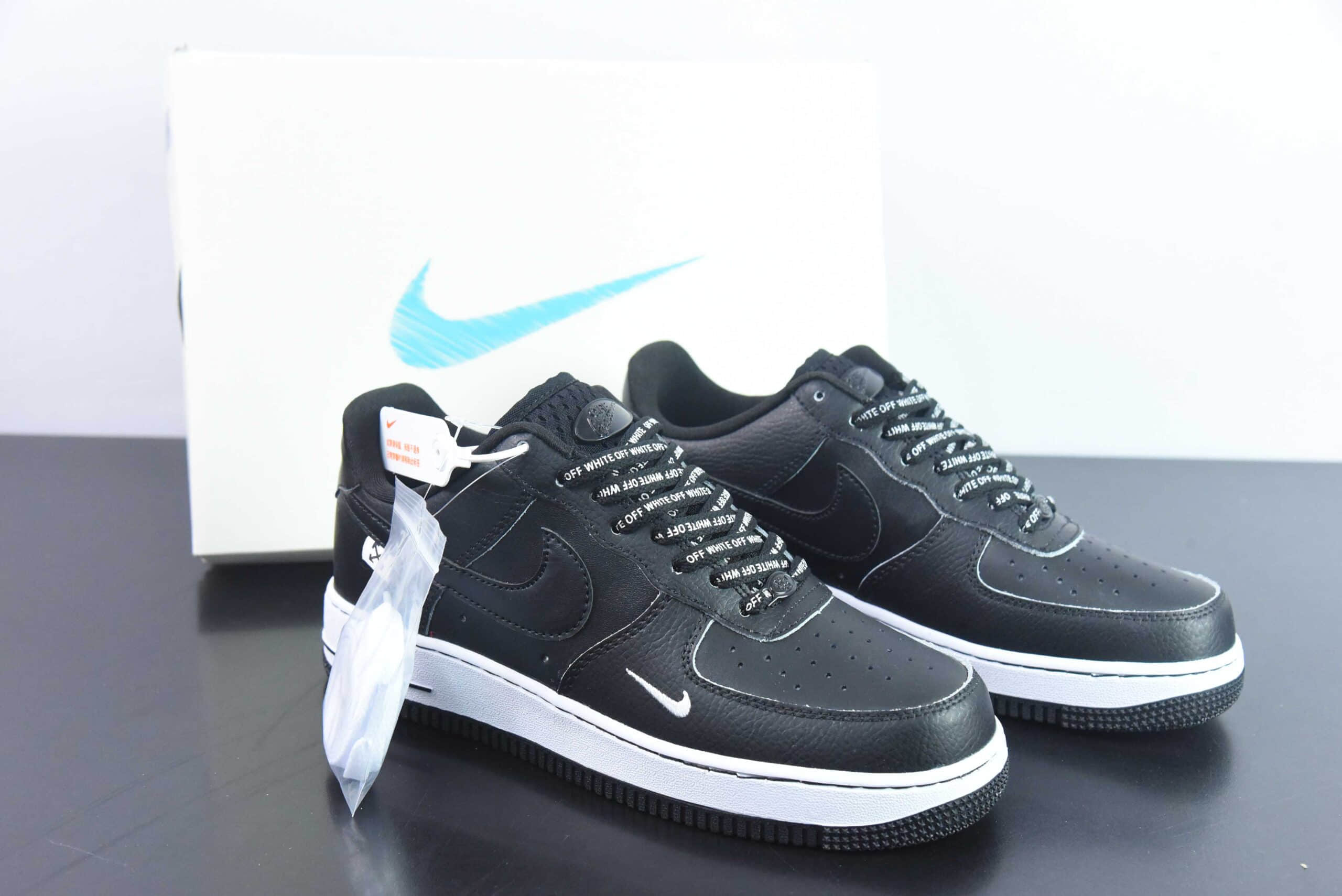 耐克Nike Air Force 1 Low 黑白双勾 OW联名空军一号低帮运动休闲板鞋纯原版本 货号:PF9055-769