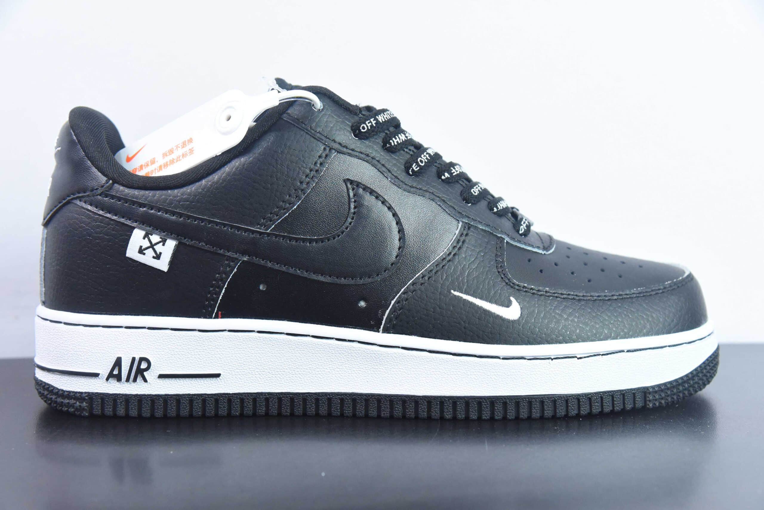 耐克Nike Air Force 1 Low 黑白双勾 OW联名空军一号低帮运动休闲板鞋纯原版本 货号:PF9055-769