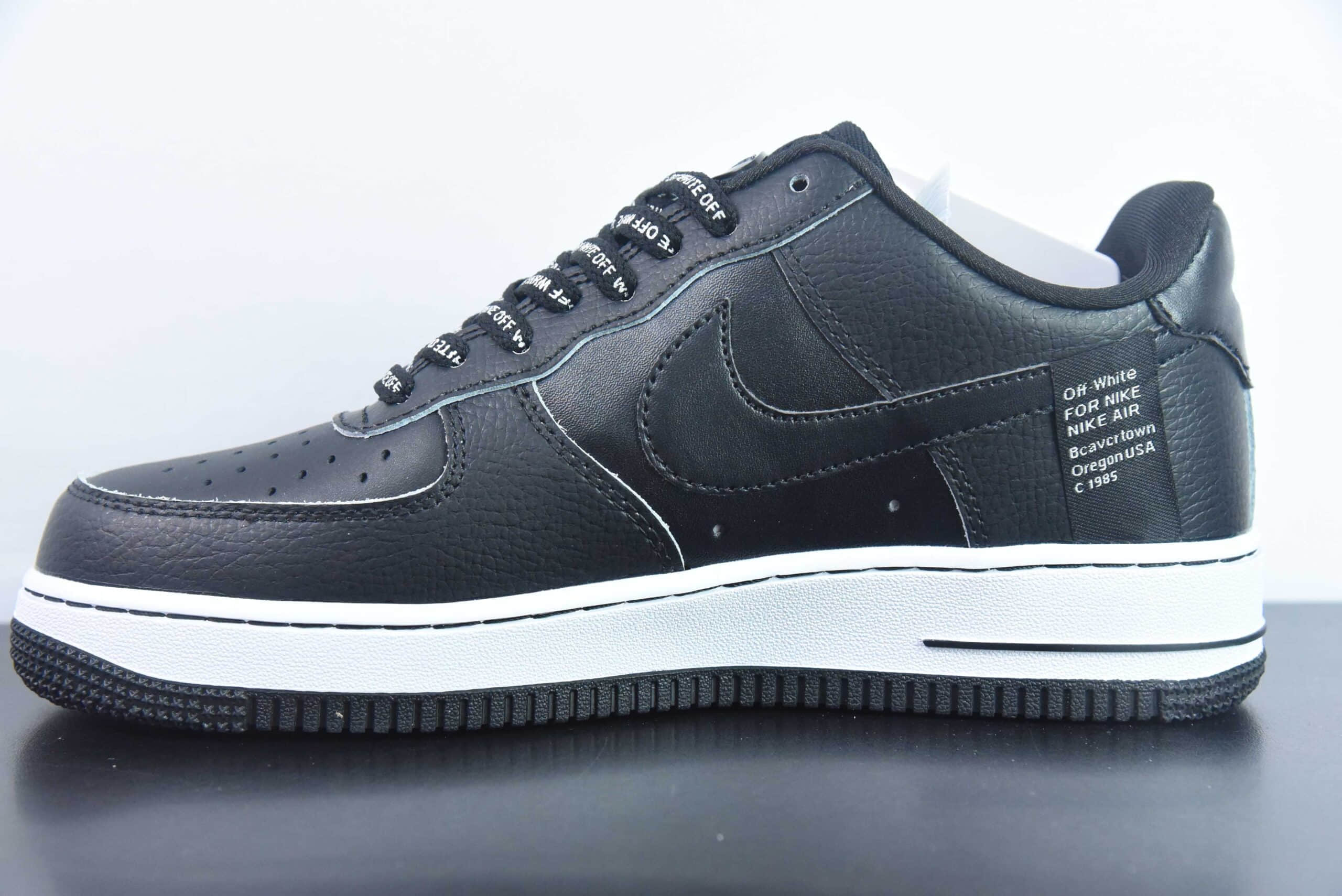 耐克Nike Air Force 1 Low 黑白双勾 OW联名空军一号低帮运动休闲板鞋纯原版本 货号:PF9055-769