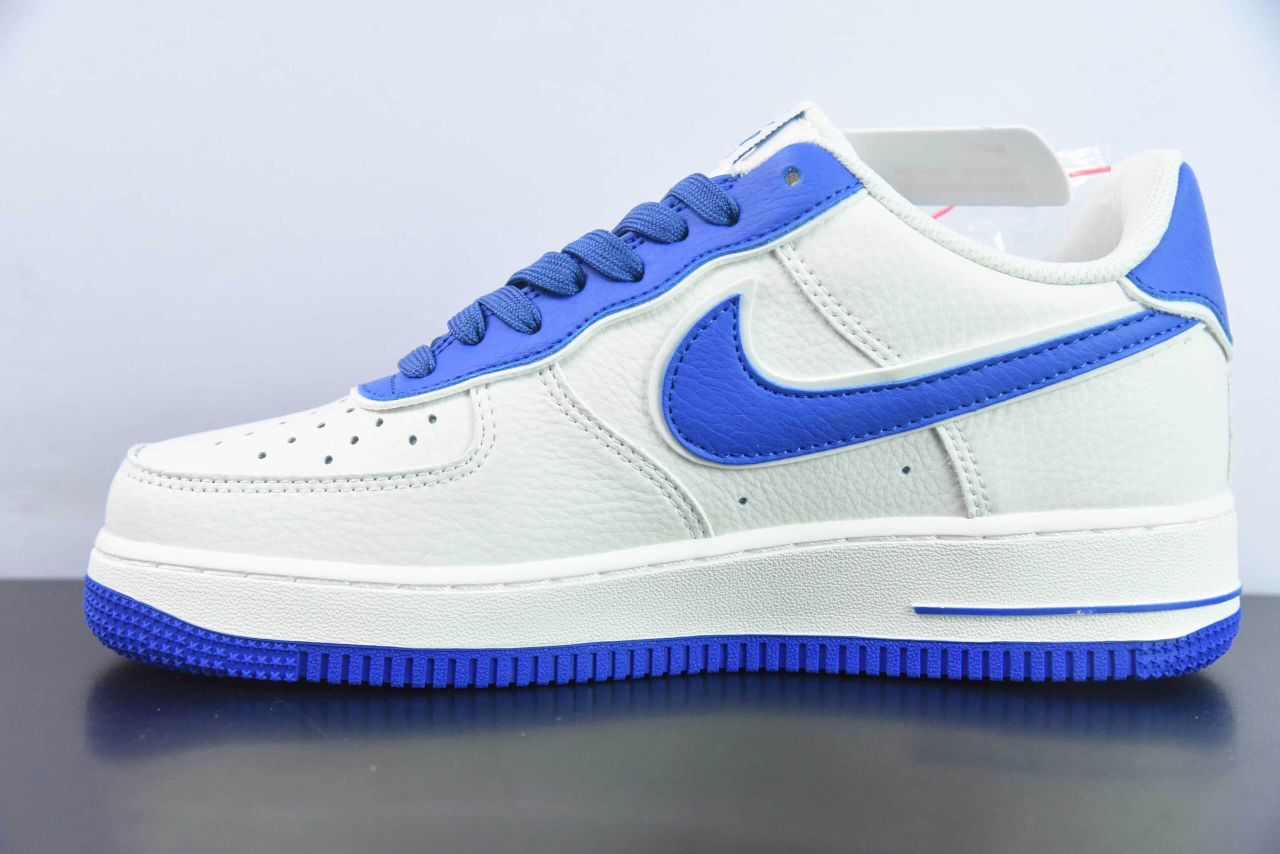 耐克Nike Air Force 1 Low “40TH” 皮革米白蓝银叠勾空军一号低帮休闲板鞋纯原版本 货号:JF1983-555