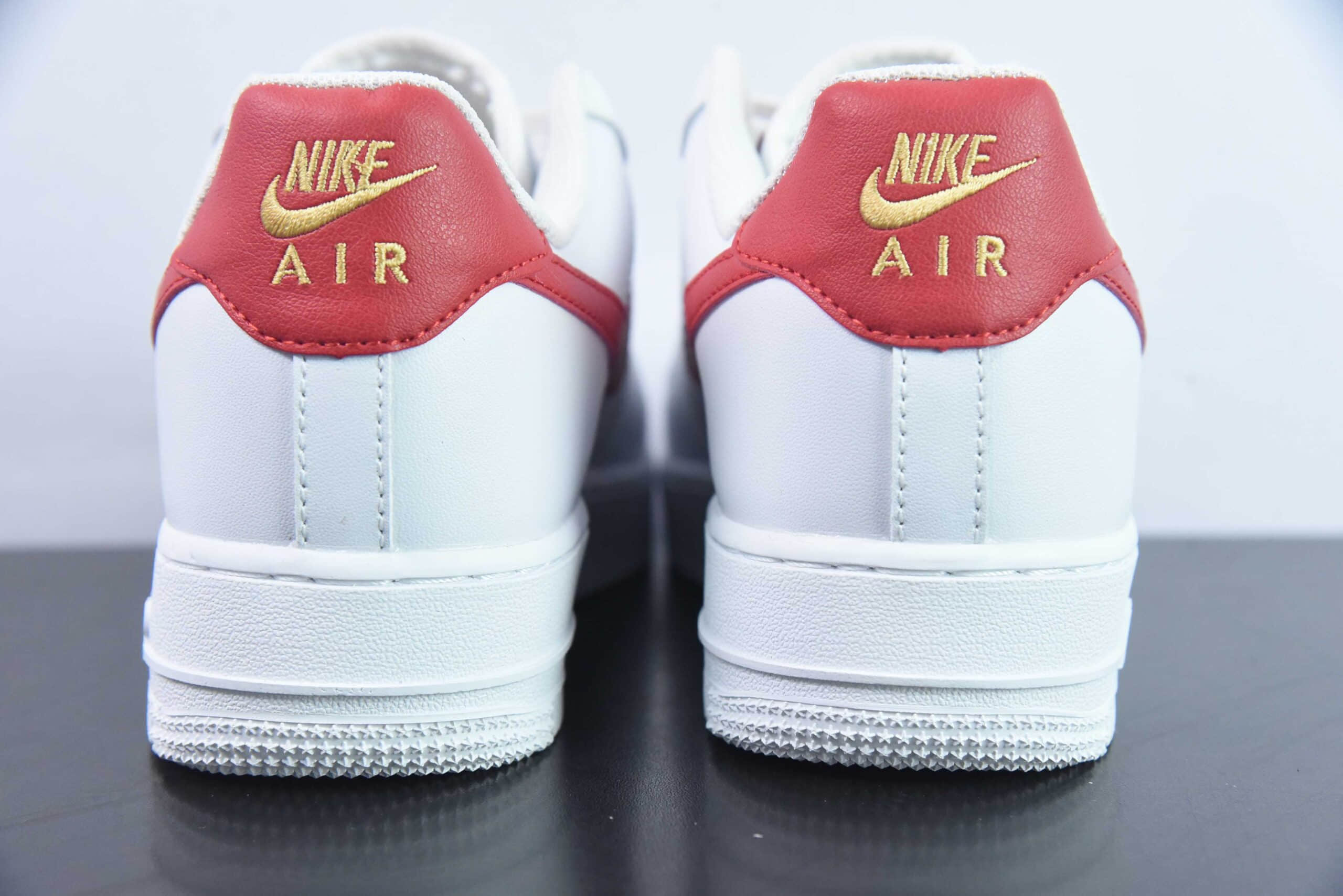 耐克Nike Air Force 1 Low白红小金钩空军一号低帮百搭休闲运动板鞋纯原版本 货号:CZ0270-104
